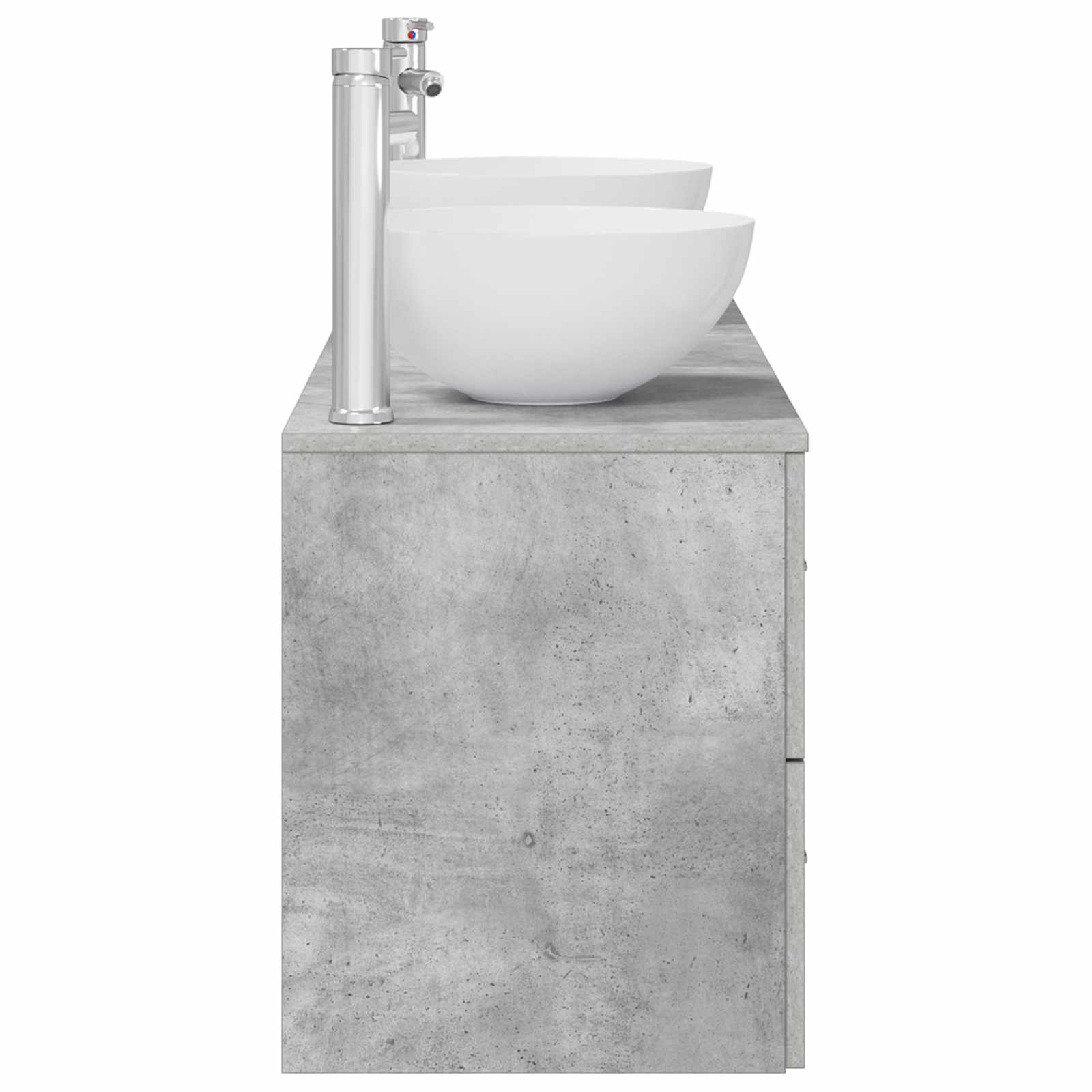 Ensemble d'armoire de salle de bain 3 pc Gris béton