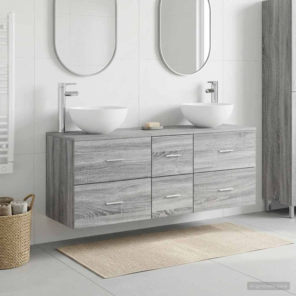 Ensemble d'armoire de salle de bain 3 pc Sonoma gris