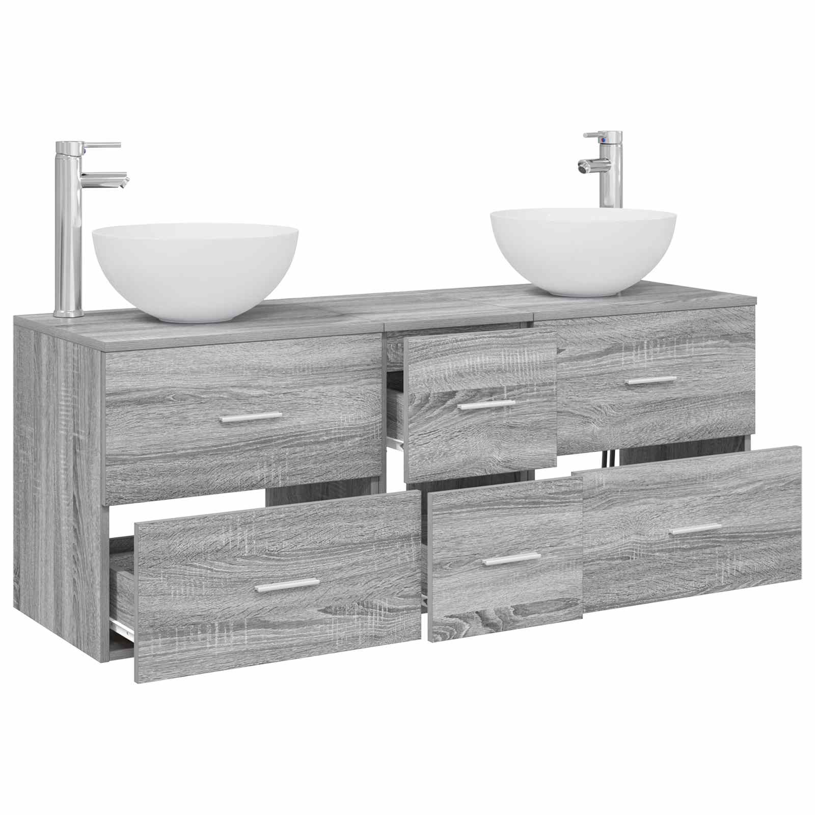 Ensemble d'armoire de salle de bain 3 pc Sonoma gris