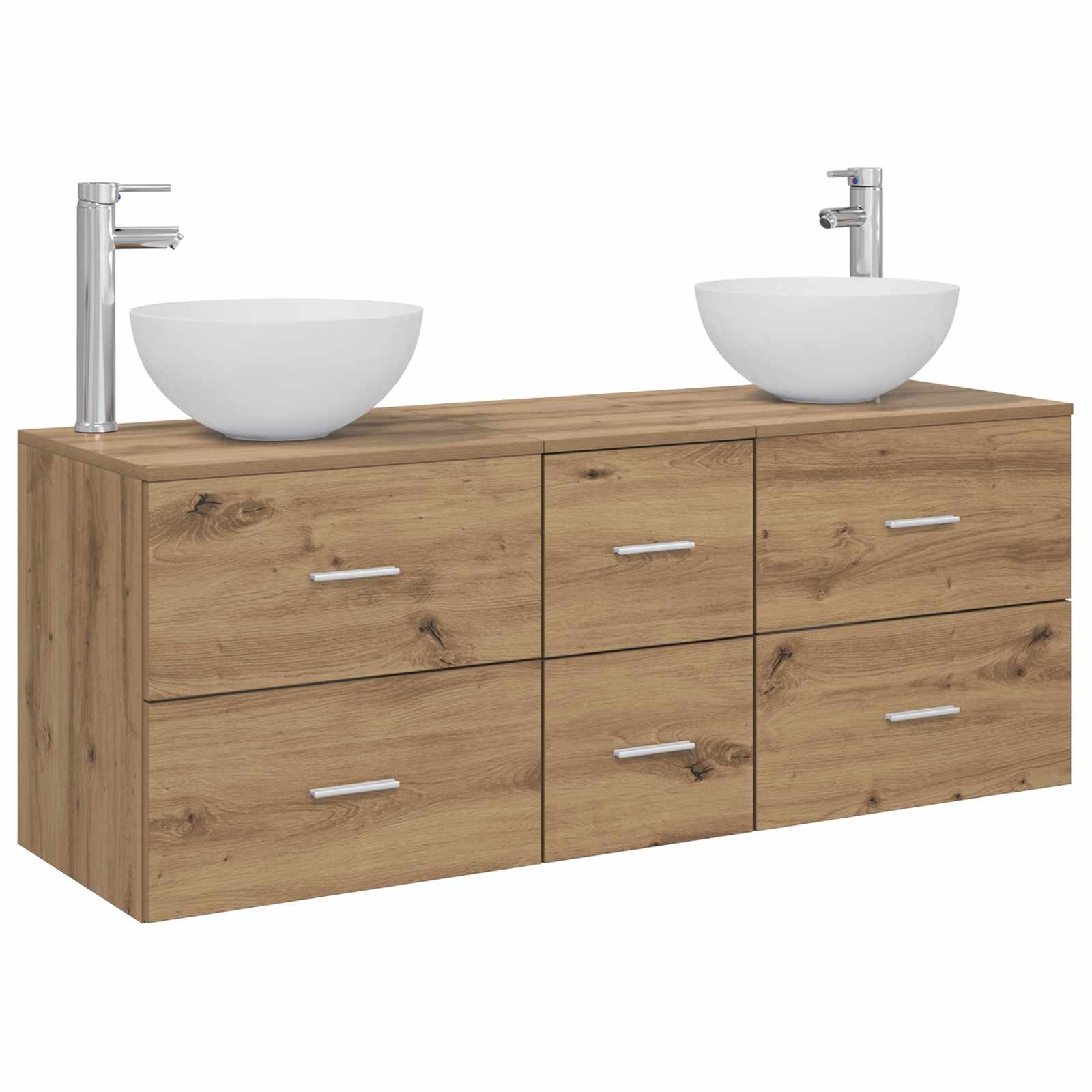 Ensemble d'armoire de salle de bain 3 pc Chêne artisanal