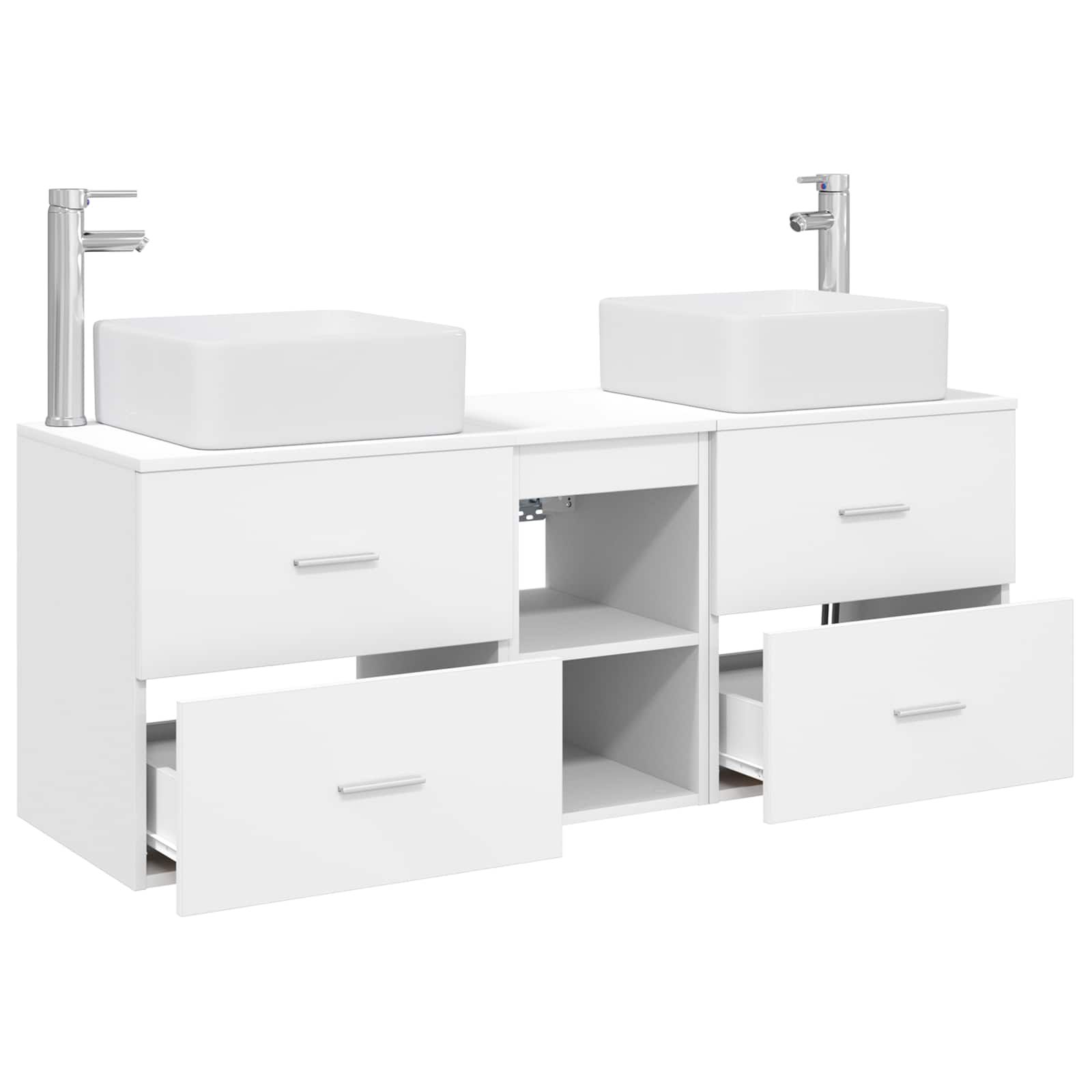 Ensemble d'armoire de salle de bain 3 pc Blanc