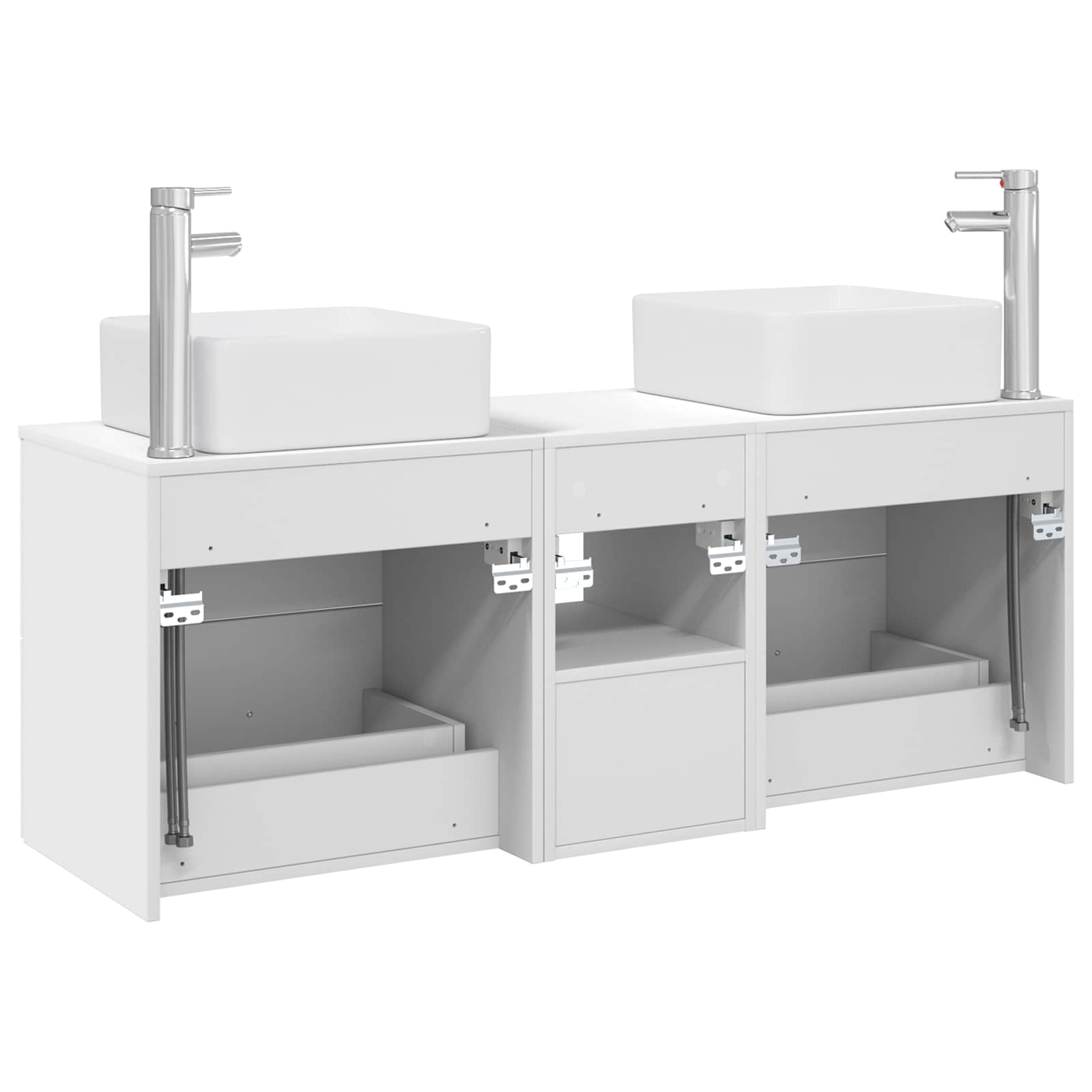 Ensemble d'armoire de salle de bain 3 pc Blanc