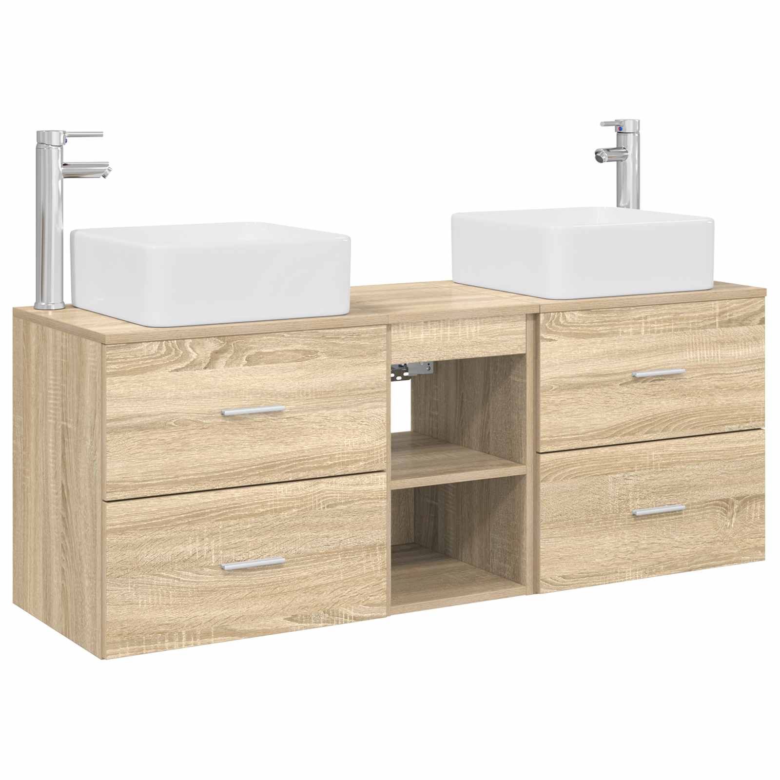 Ensemble d'armoire de salle de bain 3 pc Chêne Sonoma