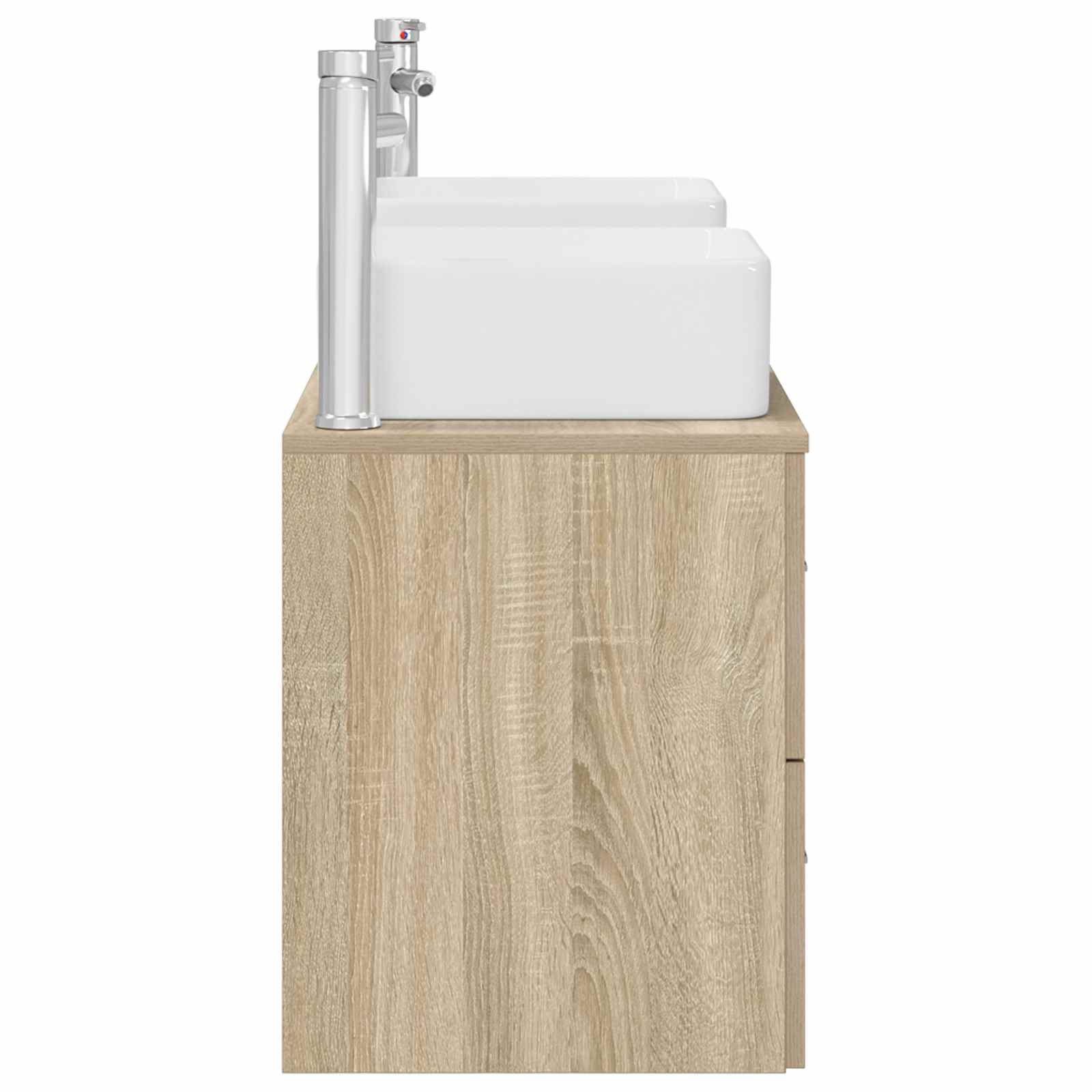 Ensemble d'armoire de salle de bain 3 pc Chêne Sonoma
