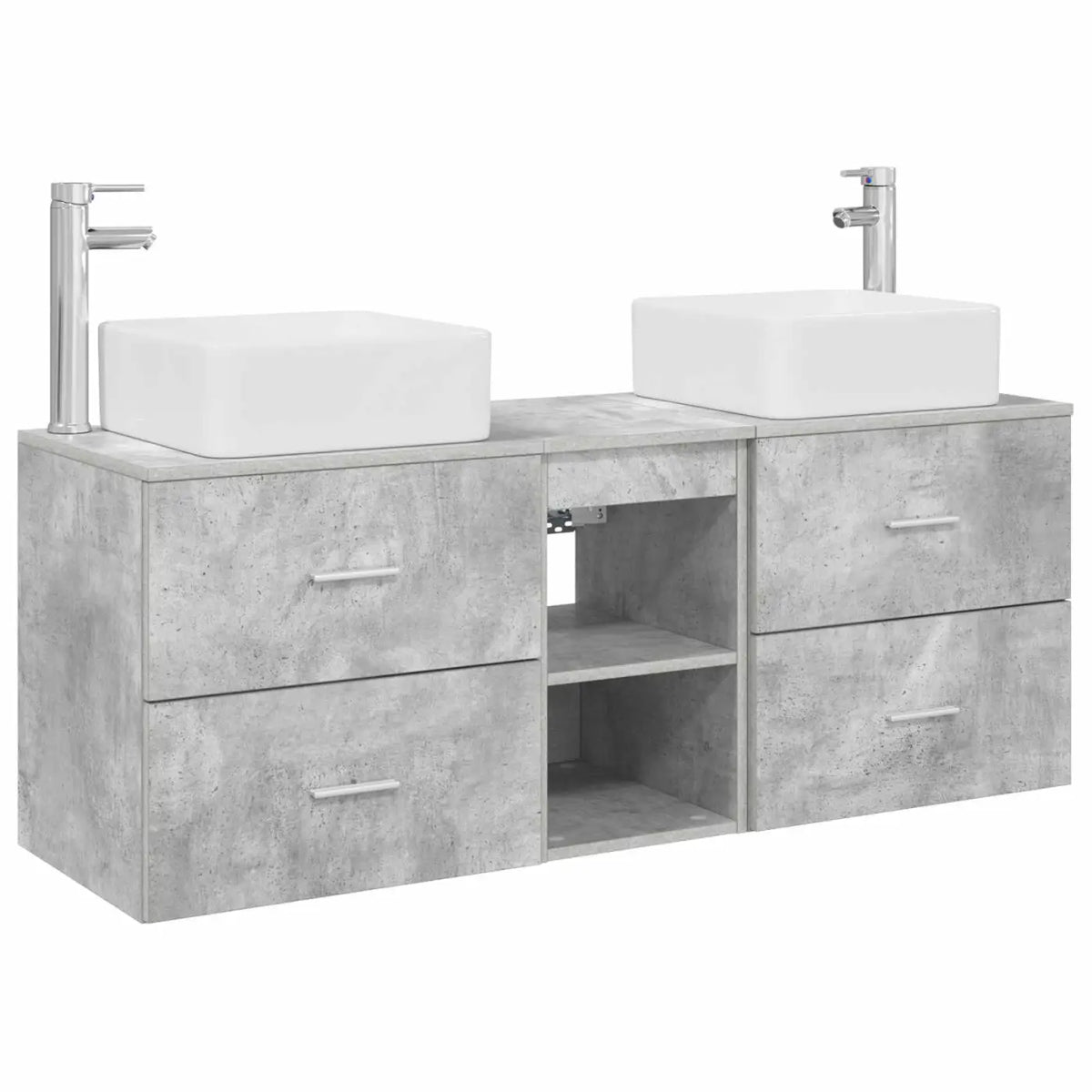 Ensemble d’armoire de salle de bain 3 pc Gris béton - XIOS