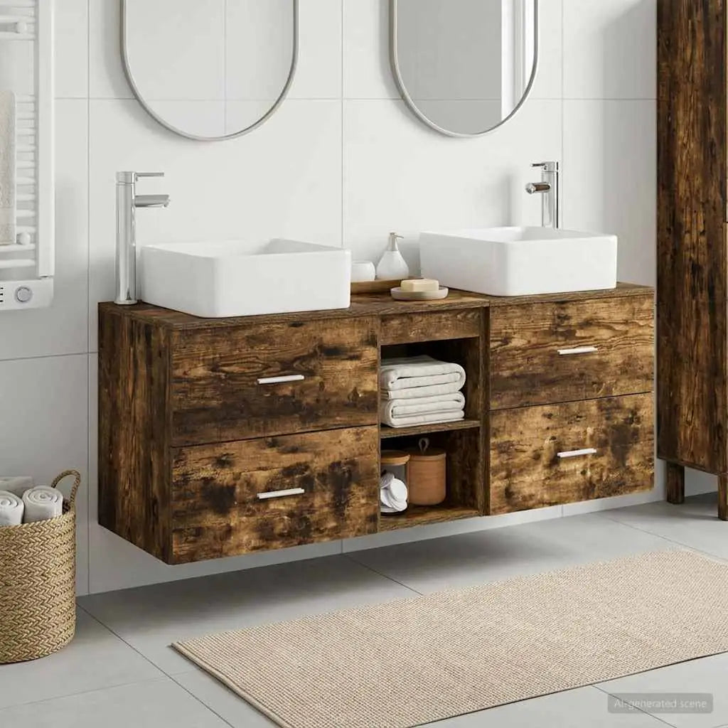 Ensemble d’armoire de salle de bain 3 pc Chêne fumé - XIOS