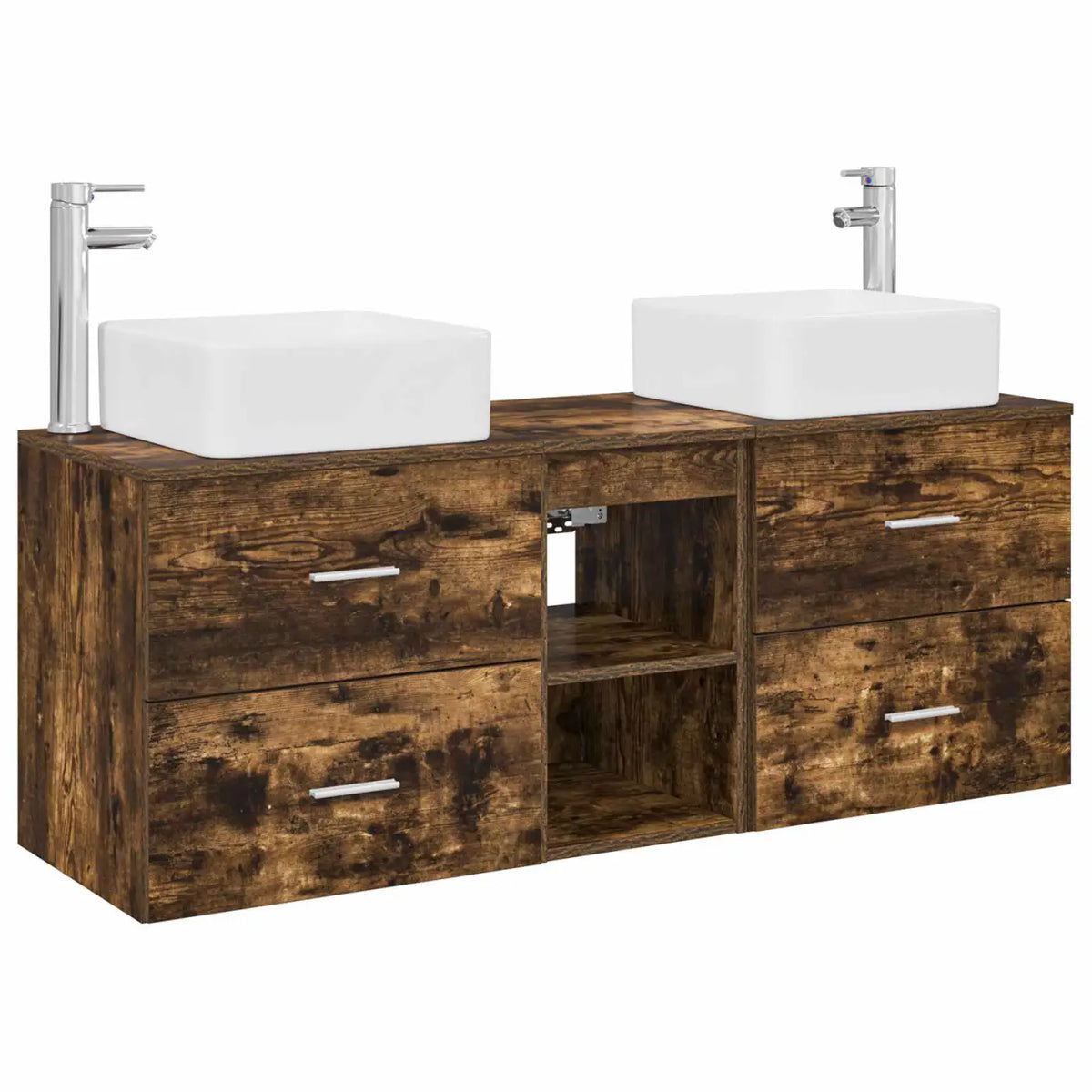 Ensemble d’armoire de salle de bain 3 pc Chêne fumé - XIOS