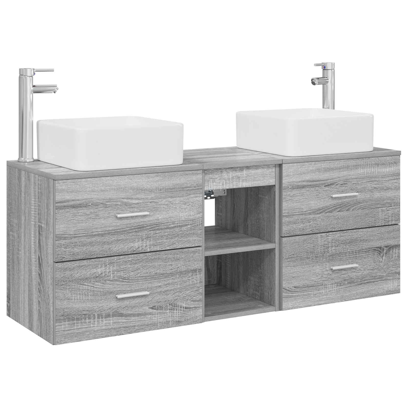 Ensemble d'armoire de salle de bain 3 pc Sonoma gris