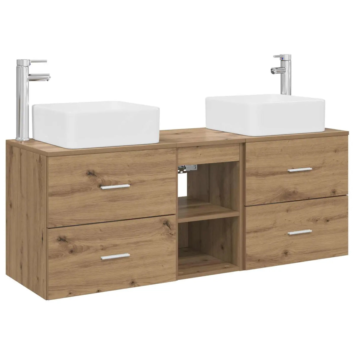 Ensemble d’armoire de salle de bain 3 pc Chêne artisanal - XIOS