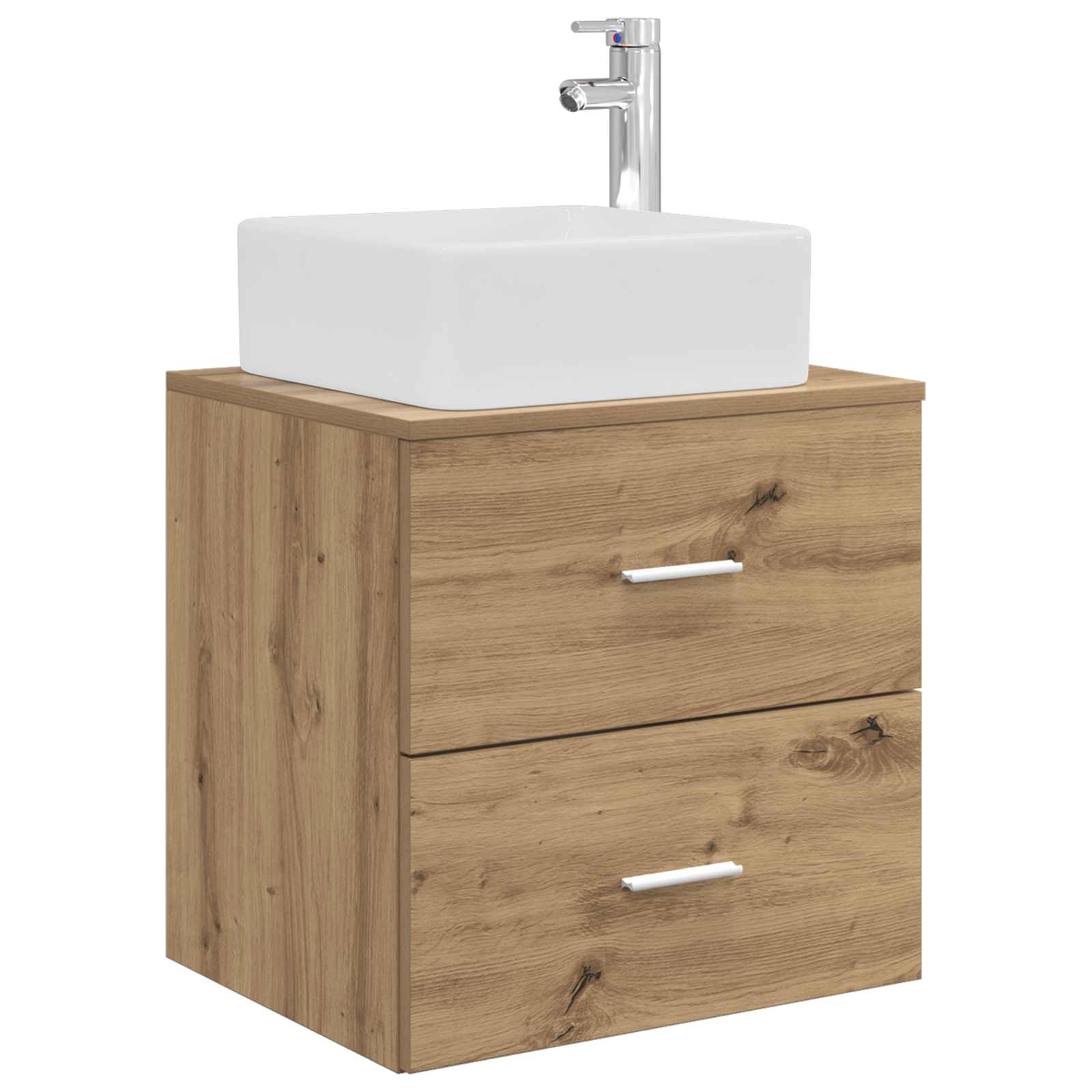 Ensemble d'armoire de salle de bain 3 pc Chêne artisanal