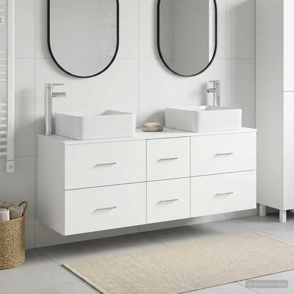 Ensemble d’armoire de salle de bain 3 pc Blanc - XIOS