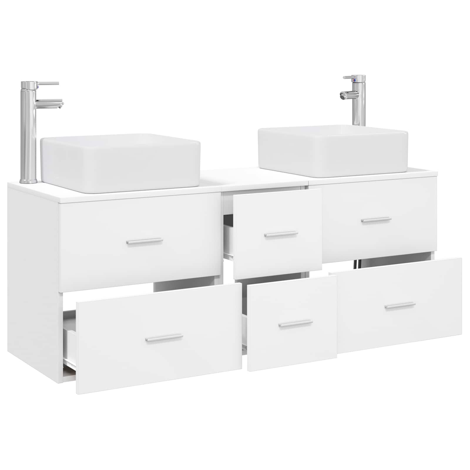 Ensemble d'armoire de salle de bain 3 pc Blanc