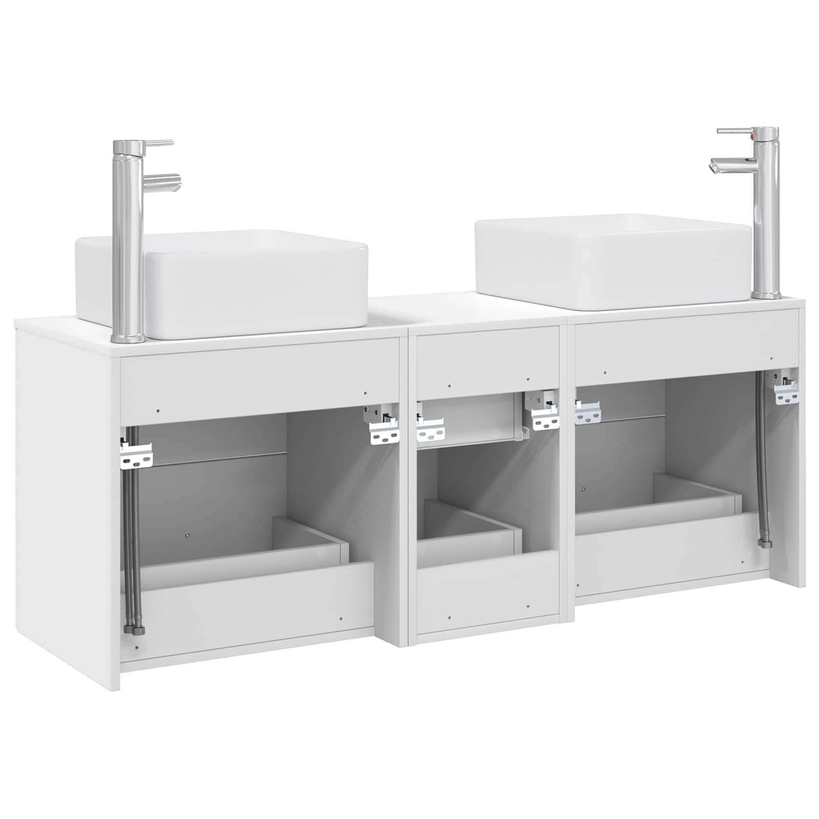 Ensemble d'armoire de salle de bain 3 pc Blanc