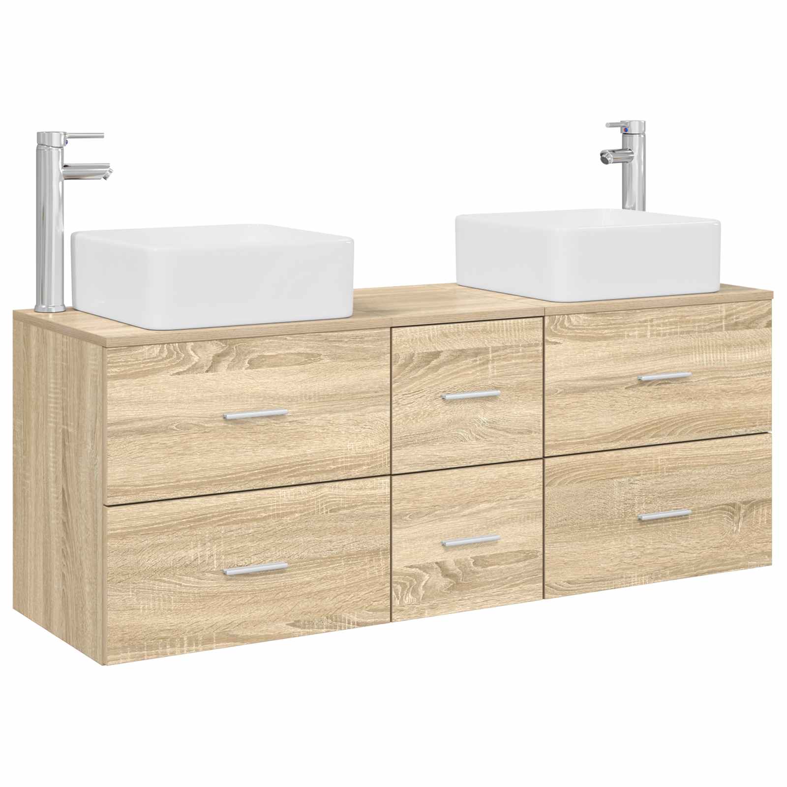 Ensemble d'armoire de salle de bain 3 pc Chêne Sonoma
