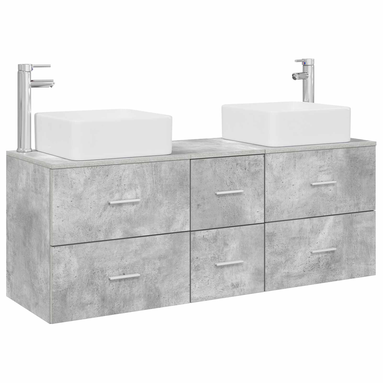 Ensemble d'armoire de salle de bain 3 pc Gris béton