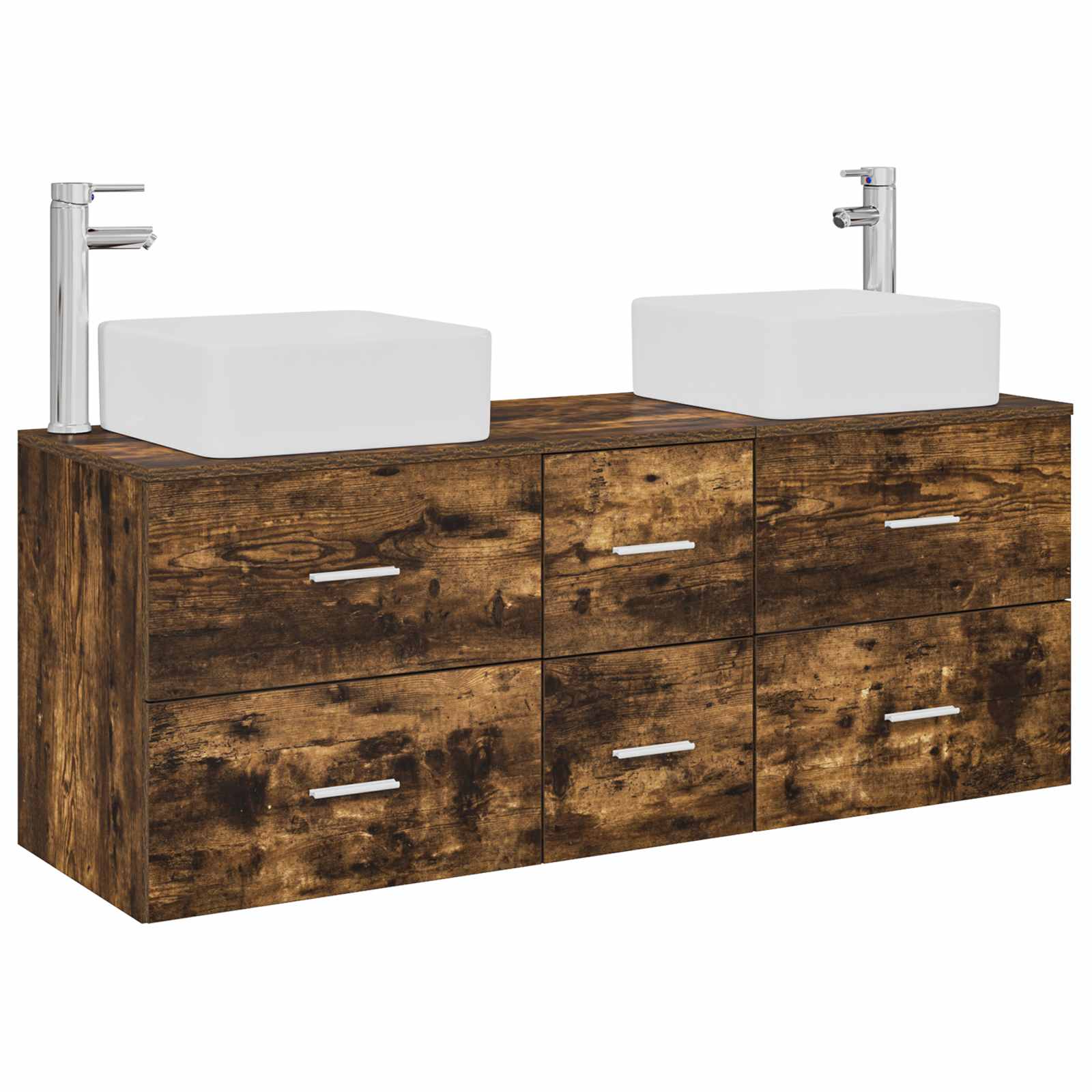 Ensemble d'armoire de salle de bain 3 pc Chêne fumé
