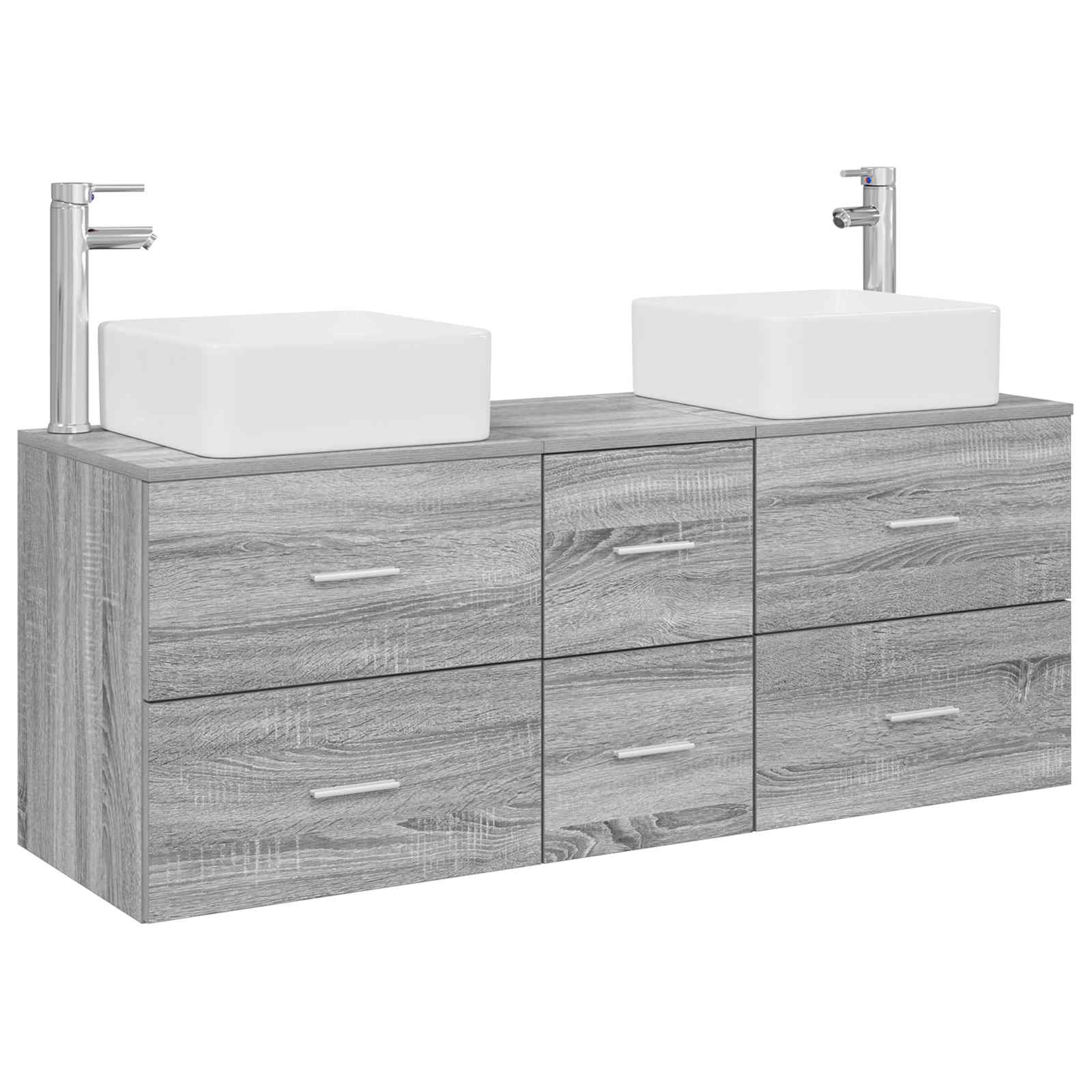 Ensemble d'armoire de salle de bain 3 pc Sonoma gris