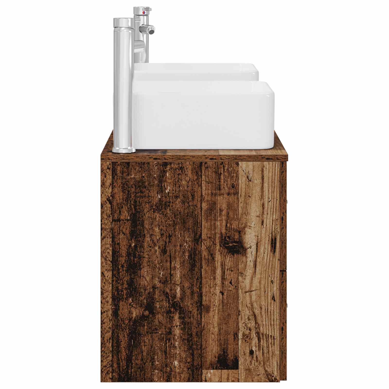 Ensemble d'armoire de salle de bain 3 pc Bois ancien