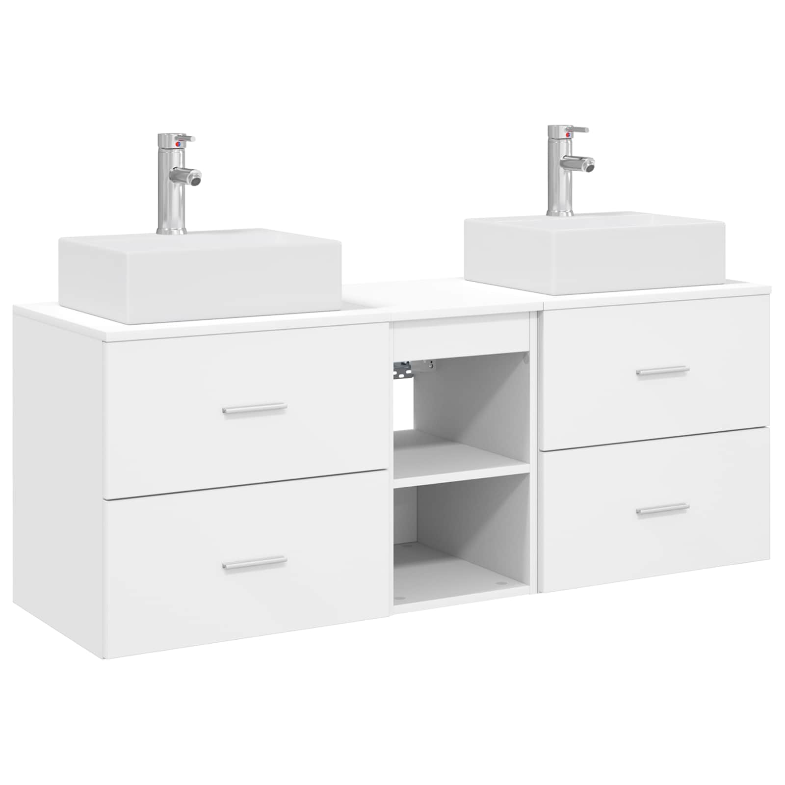 Ensemble d'armoire de salle de bain 3 pc Blanc