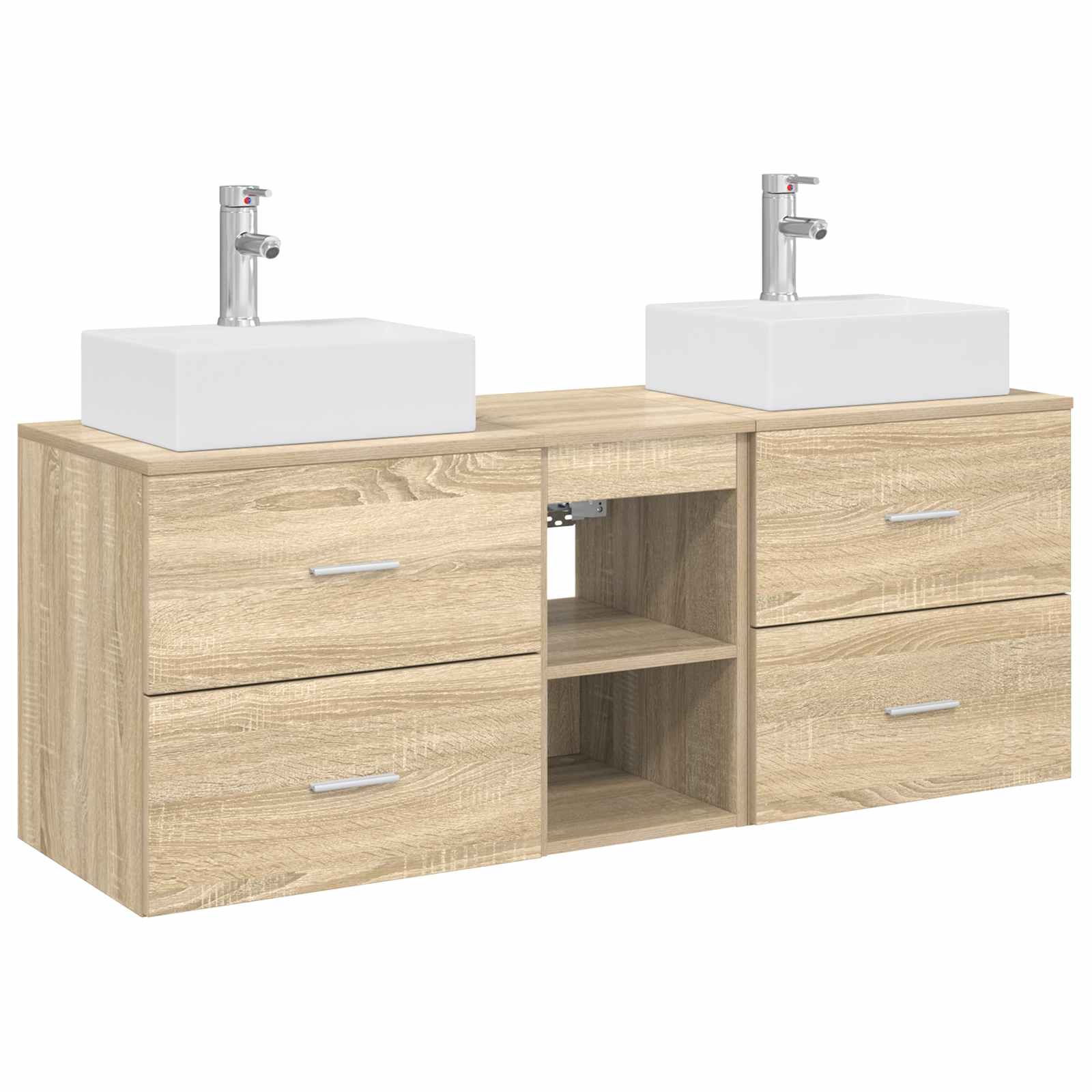 Ensemble d'armoire de salle de bain 3 pc Chêne Sonoma