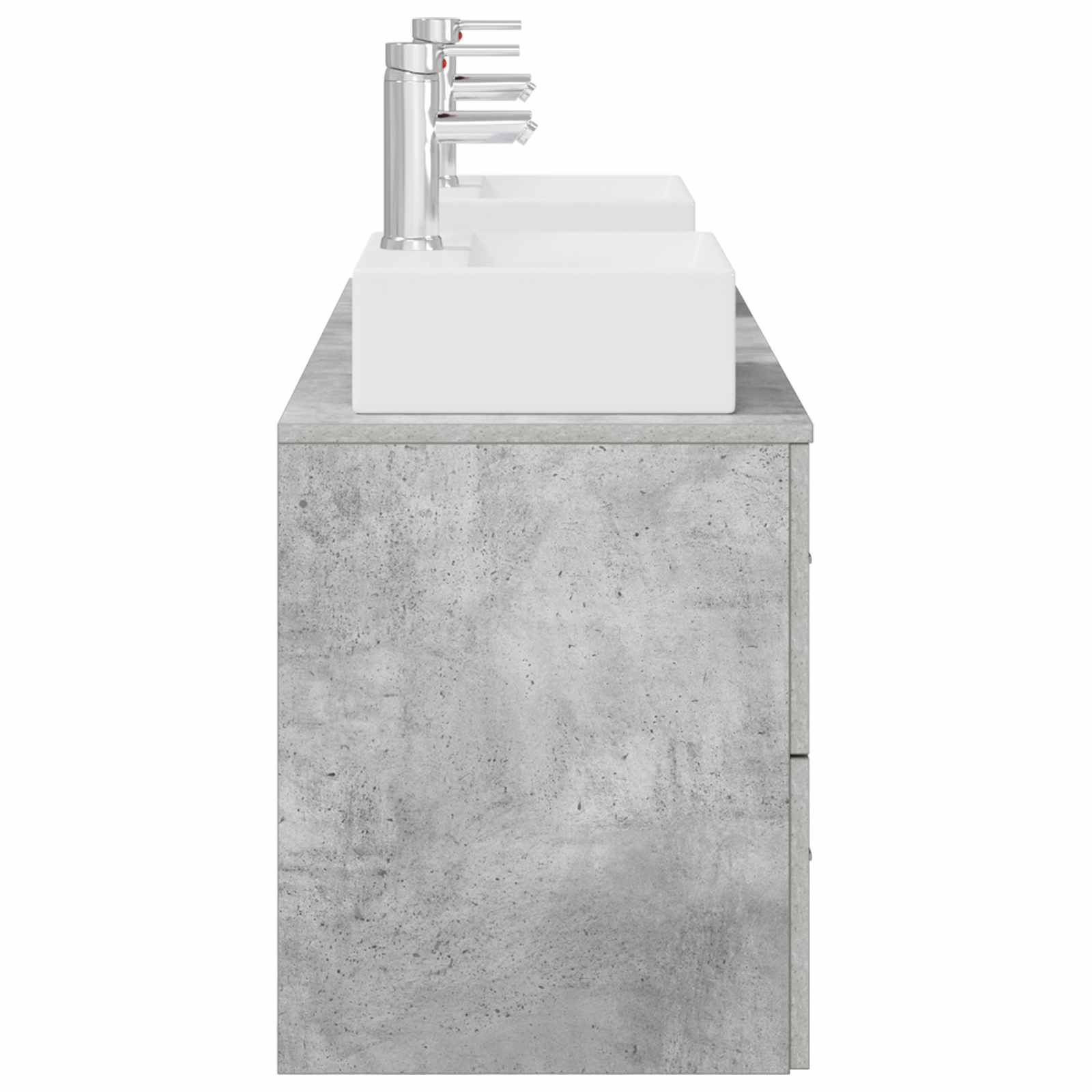 Ensemble d'armoire de salle de bain 3 pc Gris béton