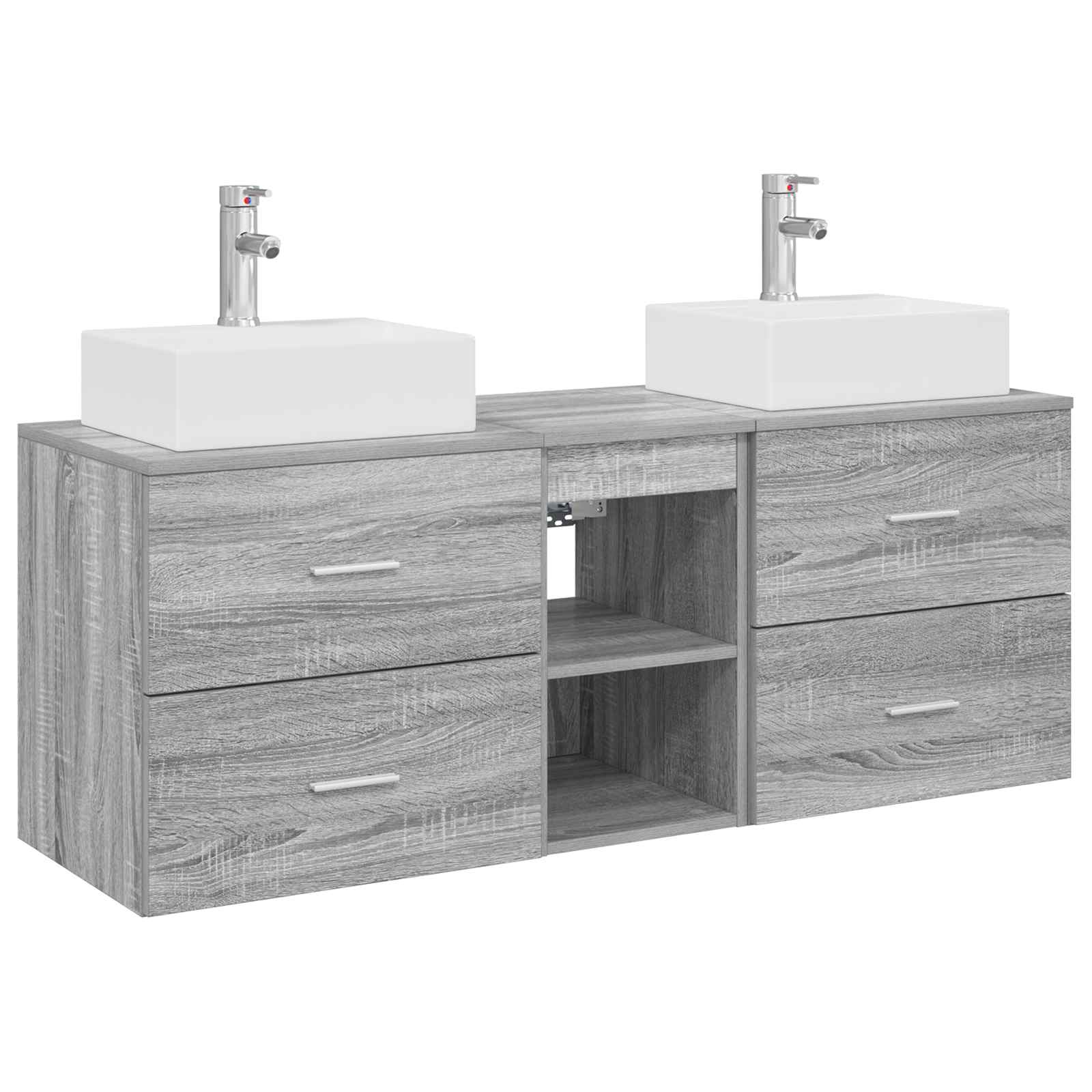 Ensemble d'armoire de salle de bain 3 pc Sonoma gris