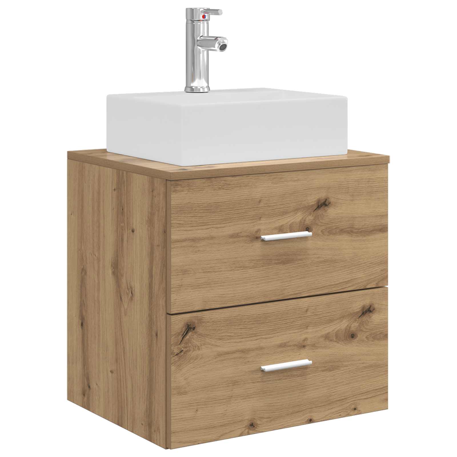 Ensemble d'armoire de salle de bain 3 pc Chêne artisanal