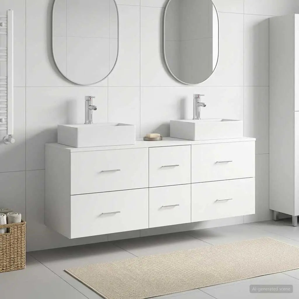 Ensemble d’armoire de salle de bain 3 pc Blanc - XIOS