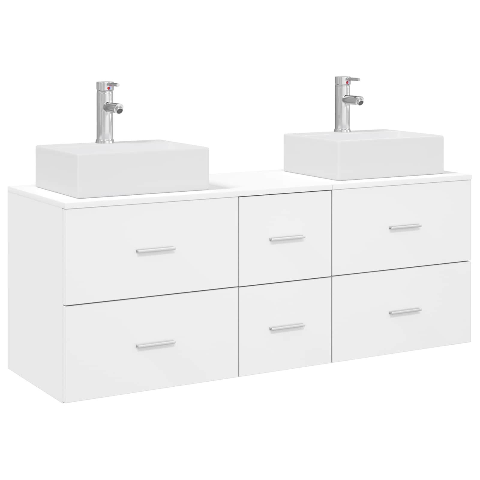 Ensemble d'armoire de salle de bain 3 pc Blanc