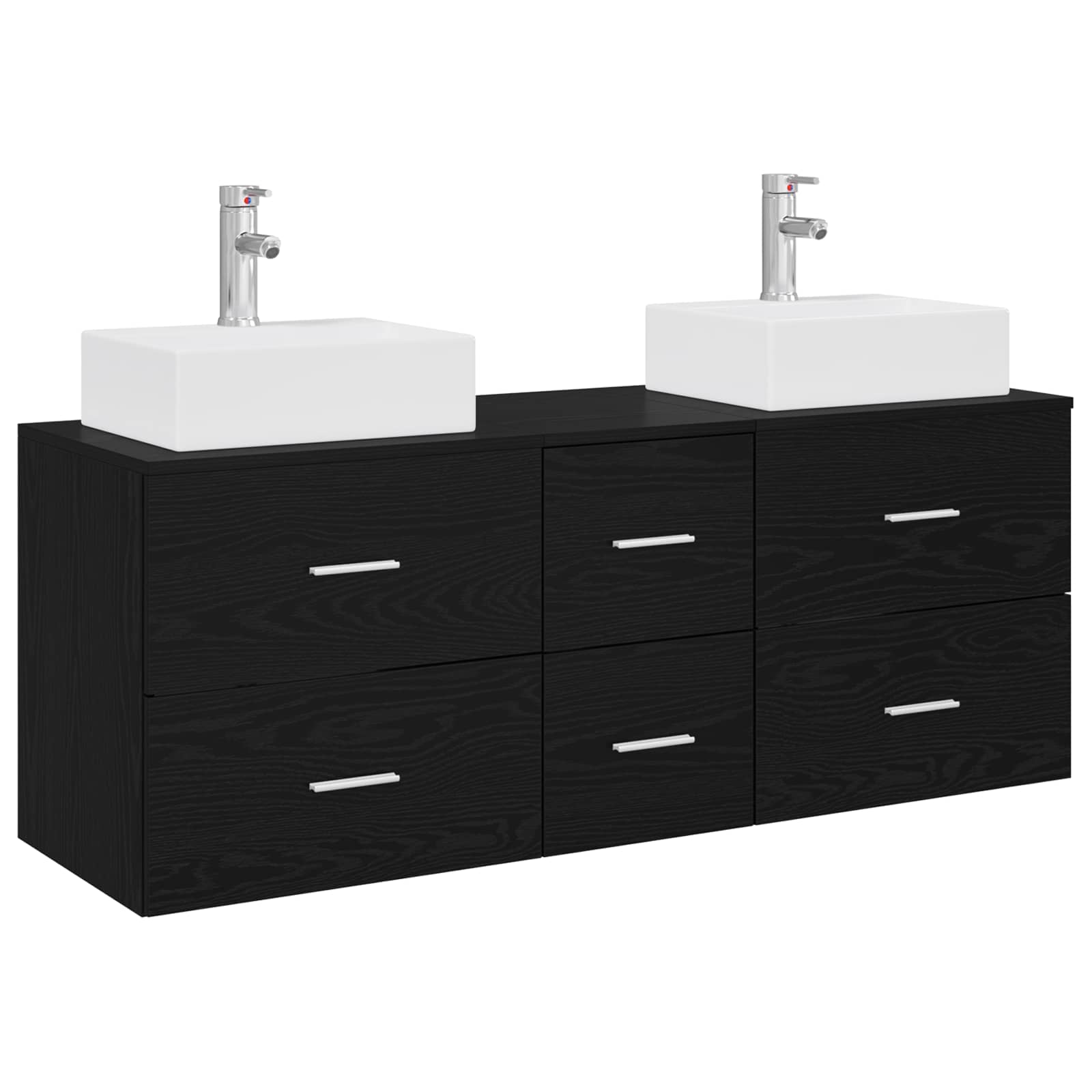 Ensemble d'armoire de salle de bain 3 pc Noir