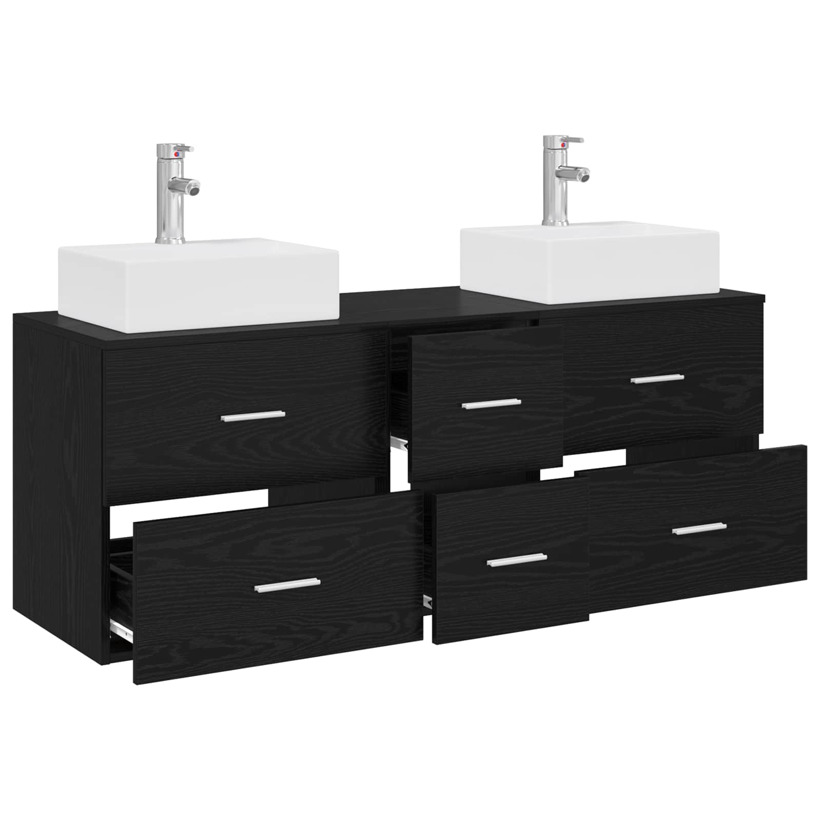 Ensemble d'armoire de salle de bain 3 pc Noir