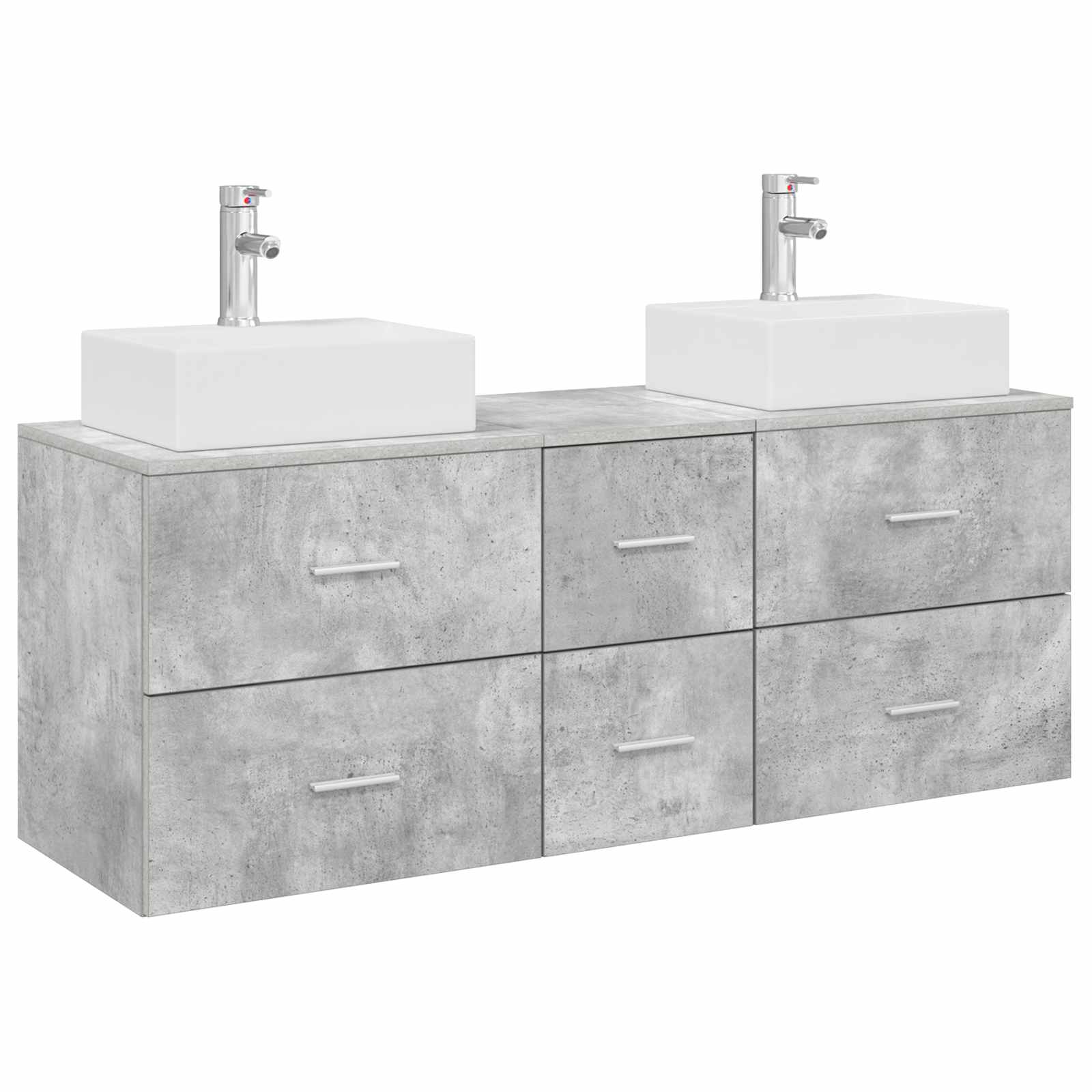 Ensemble d'armoire de salle de bain 3 pc Gris béton