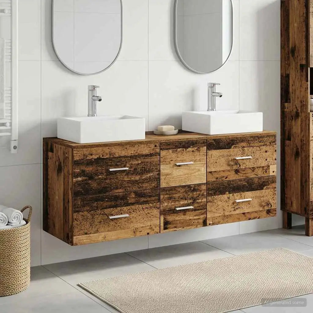Ensemble d’armoire de salle de bain 3 pc Bois ancien - XIOS
