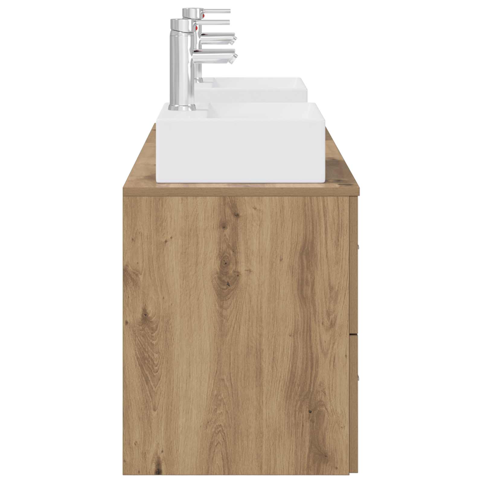 Ensemble d'armoire de salle de bain 3 pc Chêne artisanal