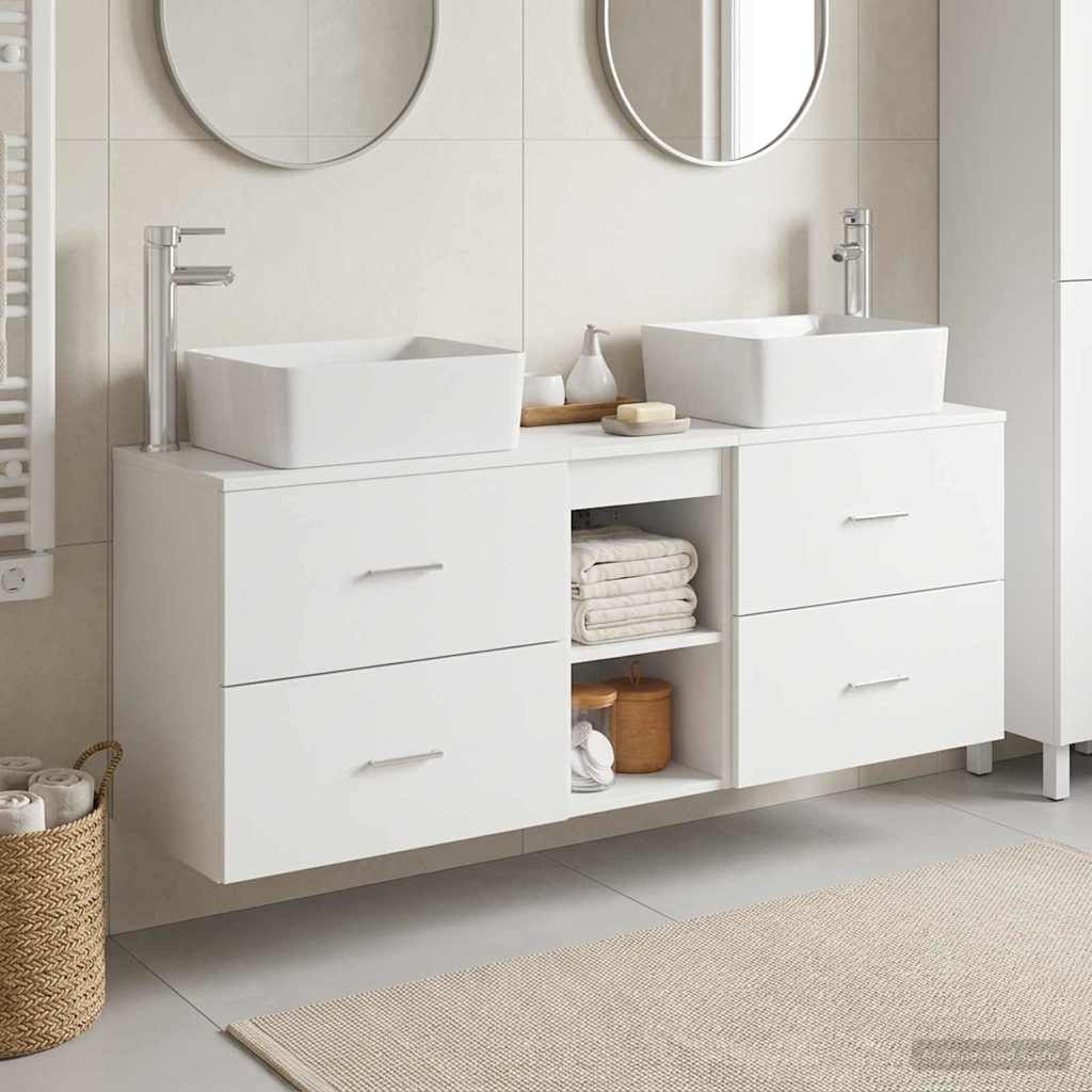 Ensemble d'armoire de salle de bain 3 pc Blanc