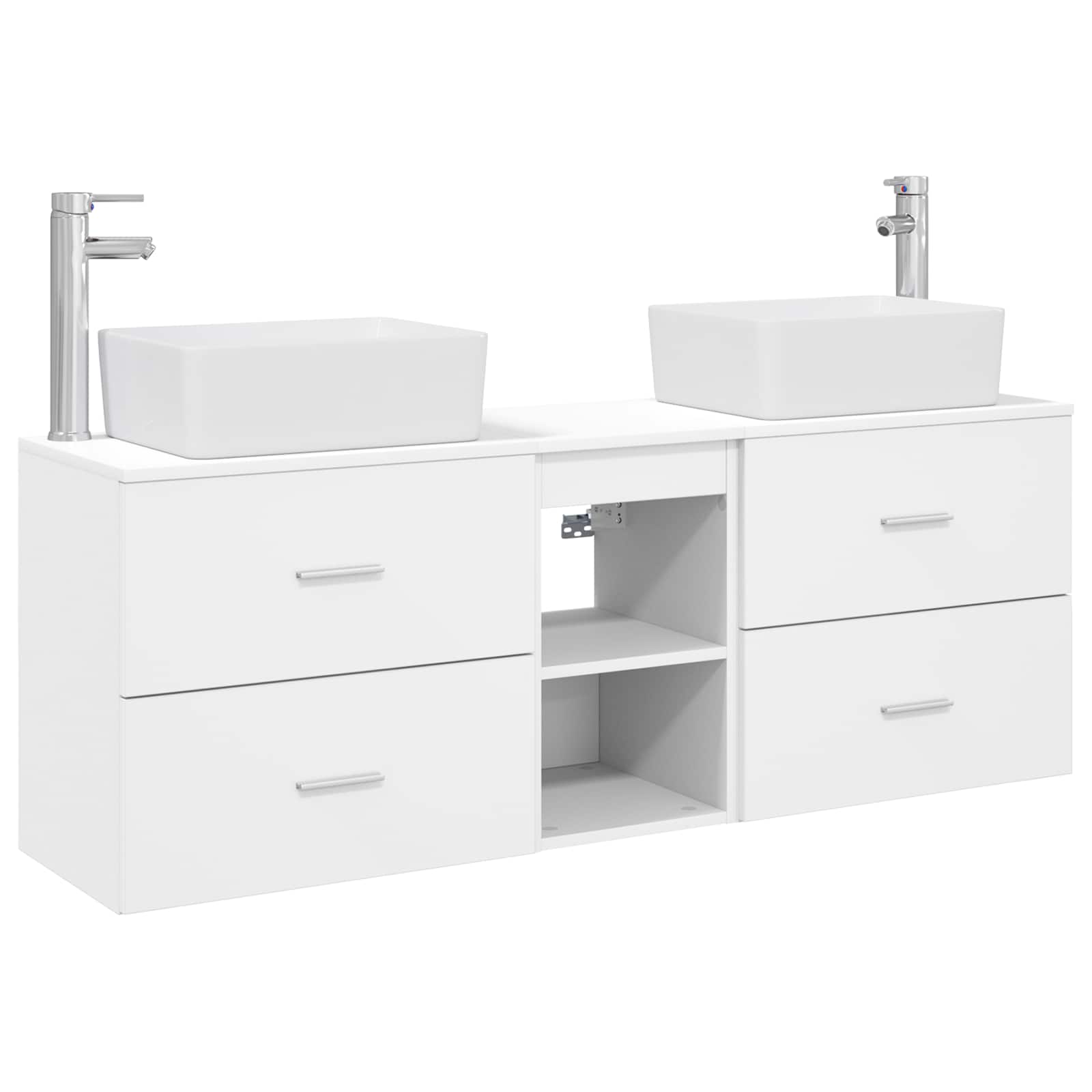 Ensemble d'armoire de salle de bain 3 pc Blanc