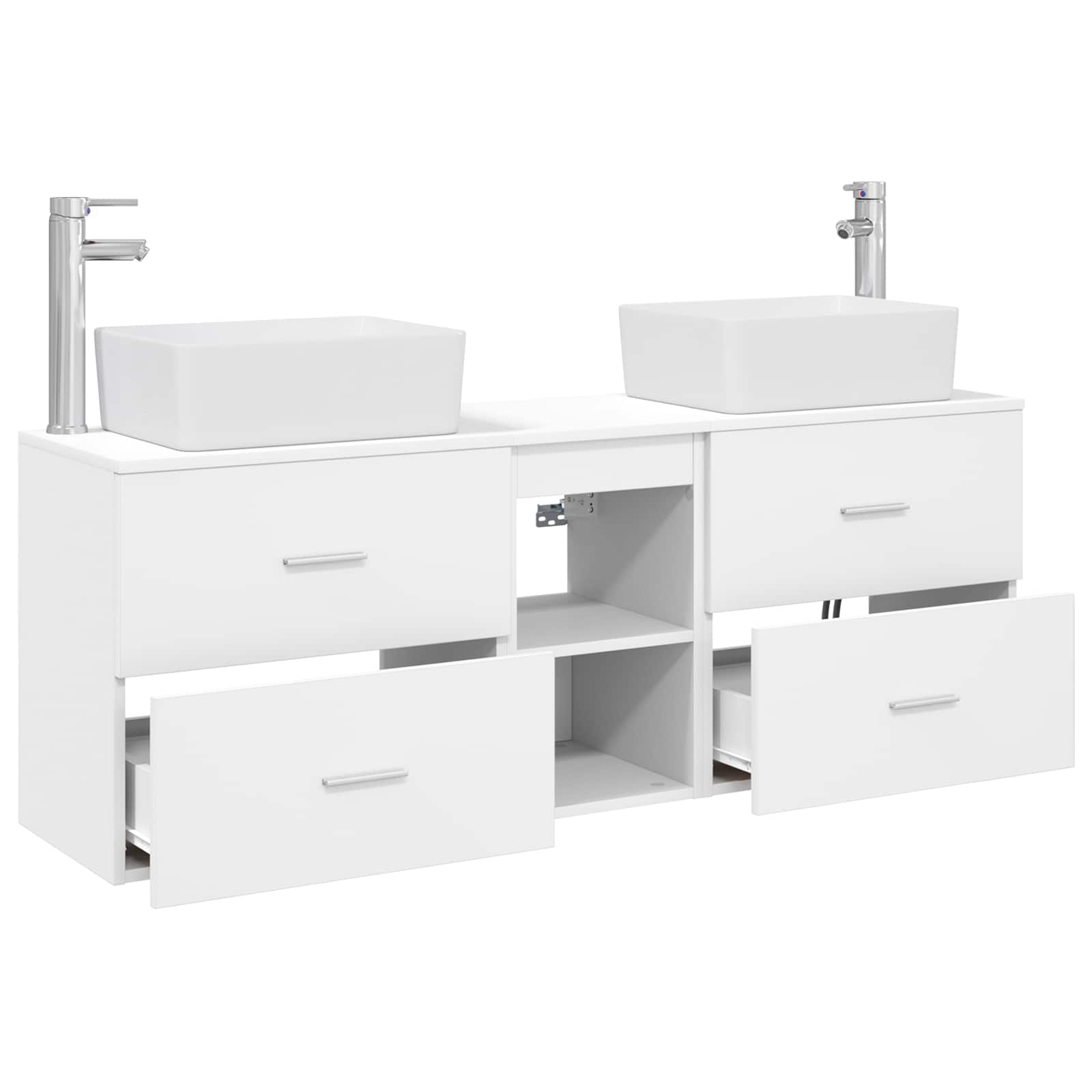 Ensemble d'armoire de salle de bain 3 pc Blanc