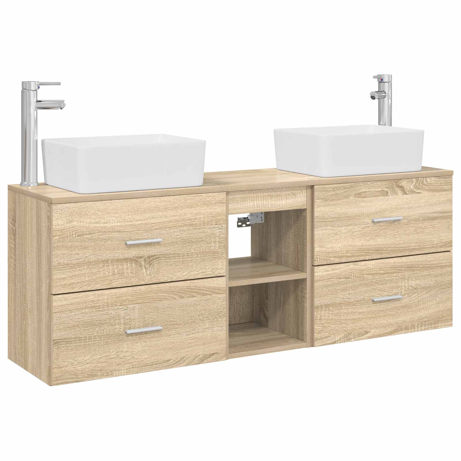 Ensemble d'armoire de salle de bain 3 pc Chêne Sonoma