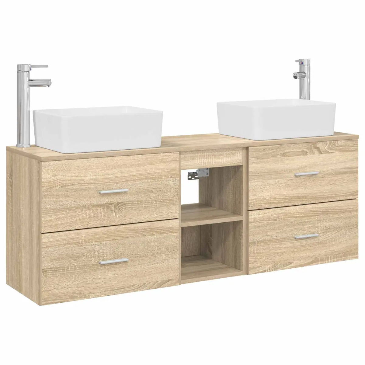 Ensemble d’armoire de salle de bain 3 pc Chêne Sonoma - XIOS