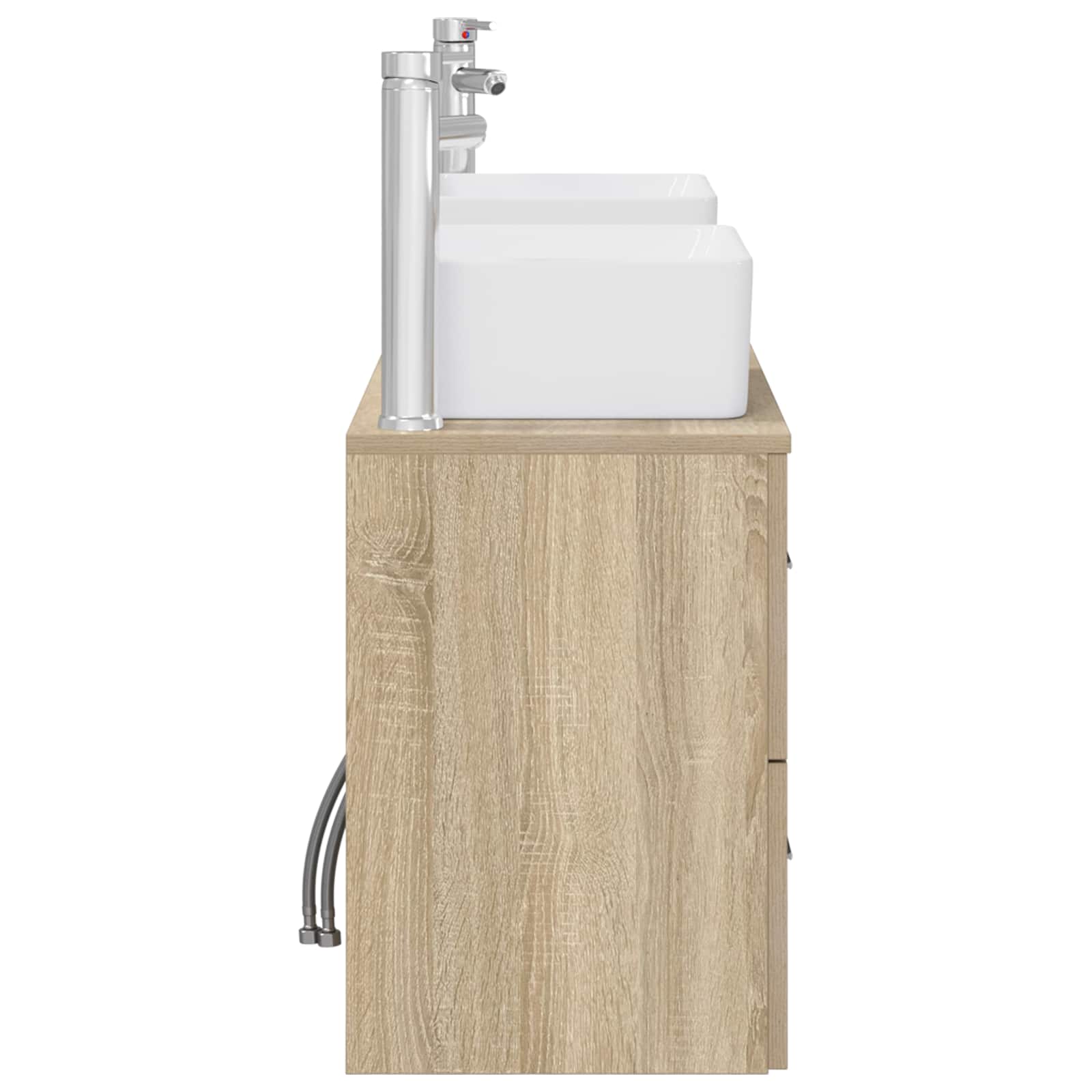 Ensemble d'armoire de salle de bain 3 pc Chêne Sonoma