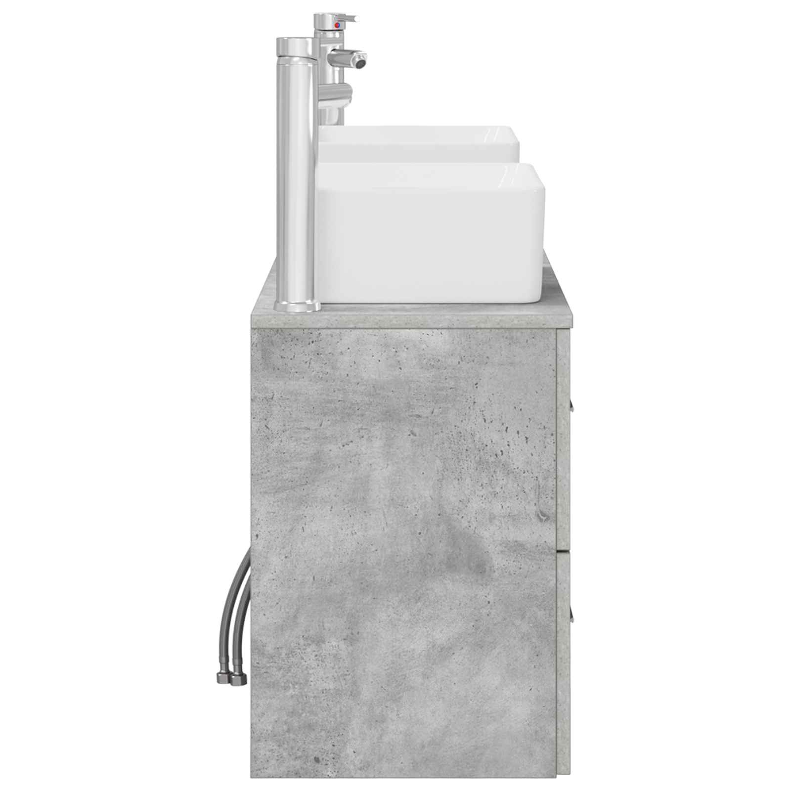 Ensemble d'armoire de salle de bain 3 pc Gris béton