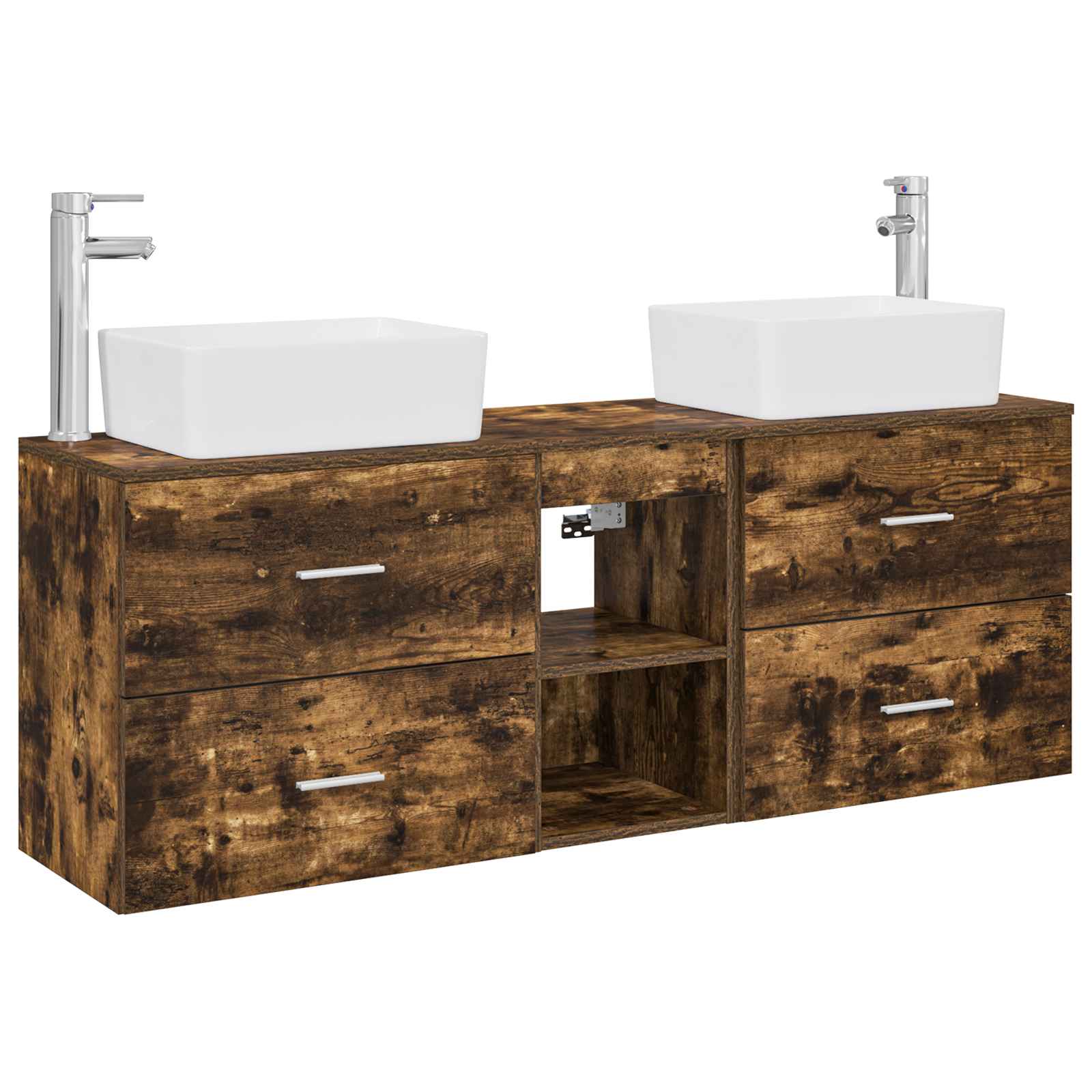 Ensemble d'armoire de salle de bain 3 pc Chêne fumé