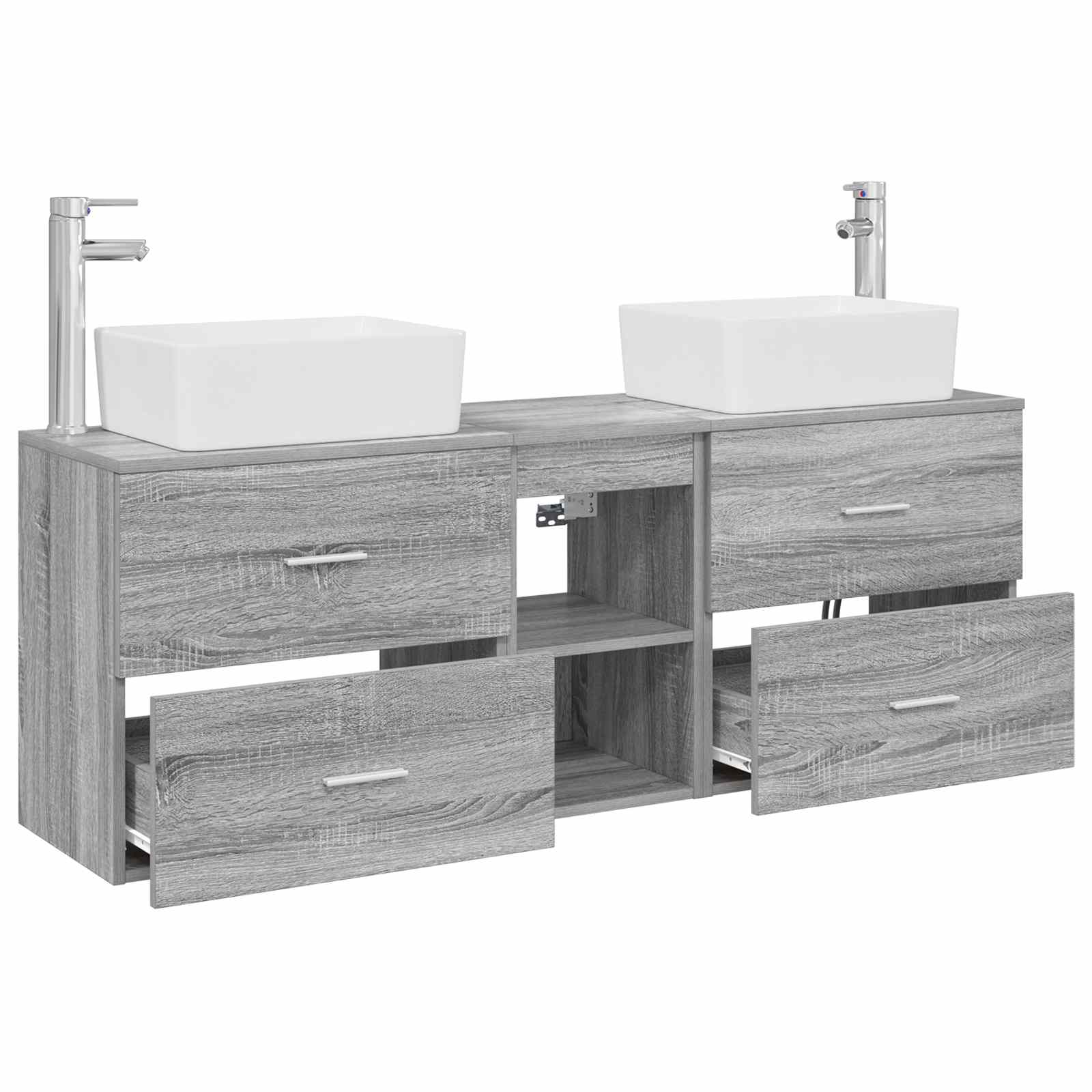 Ensemble d'armoire de salle de bain 3 pc Sonoma gris