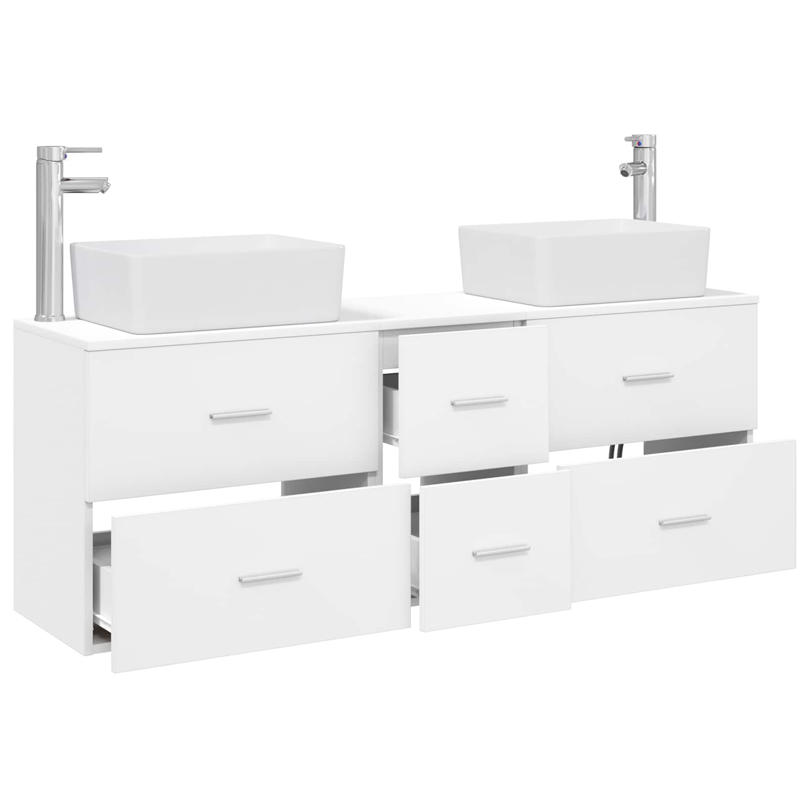 Ensemble d'armoire de salle de bain 3 pc Blanc