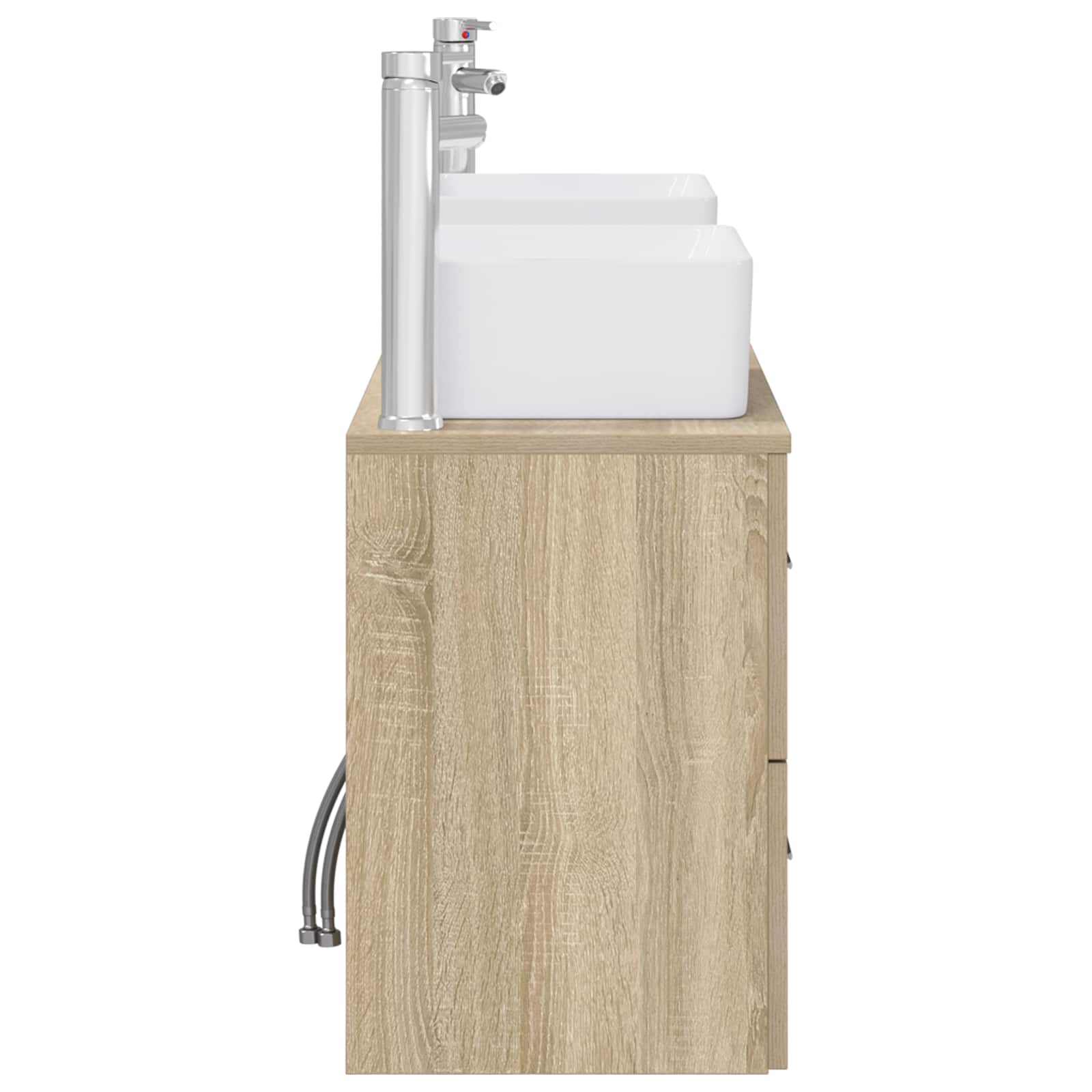 Ensemble d'armoire de salle de bain 3 pc Chêne Sonoma