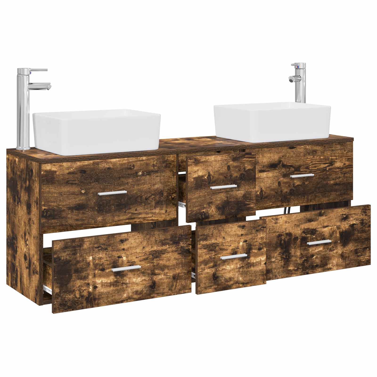 Ensemble d'armoire de salle de bain 3 pc Chêne fumé