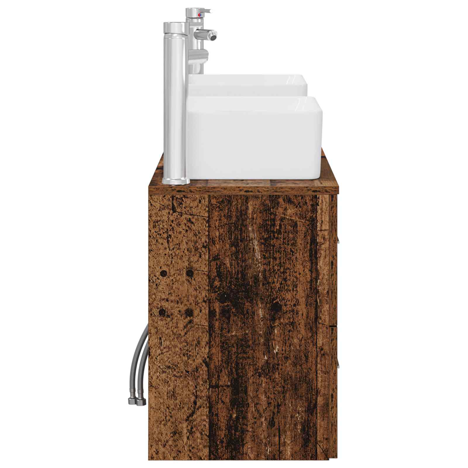 Ensemble d'armoire de salle de bain 3 pc Bois ancien