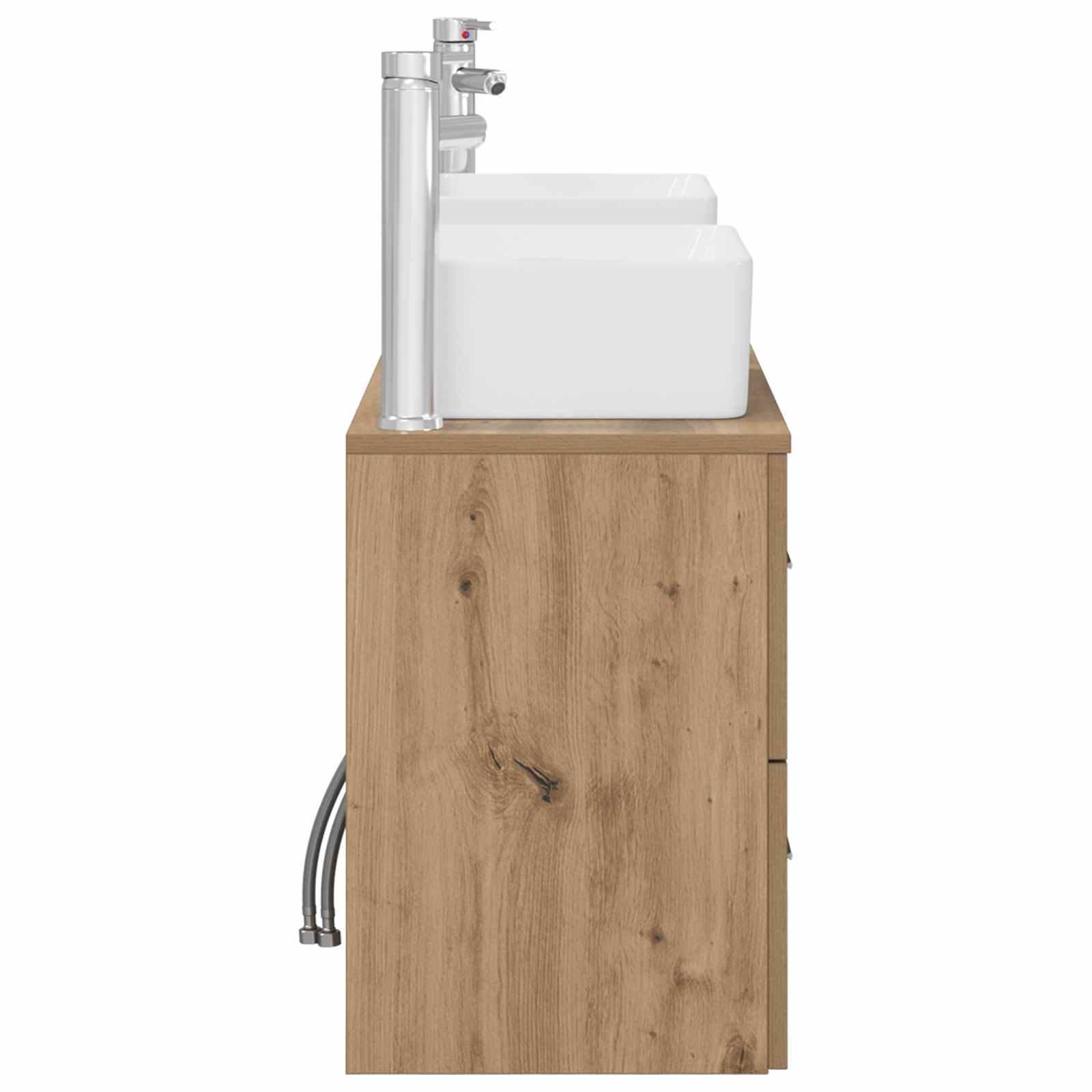 Ensemble d'armoire de salle de bain 3 pc Chêne artisanal