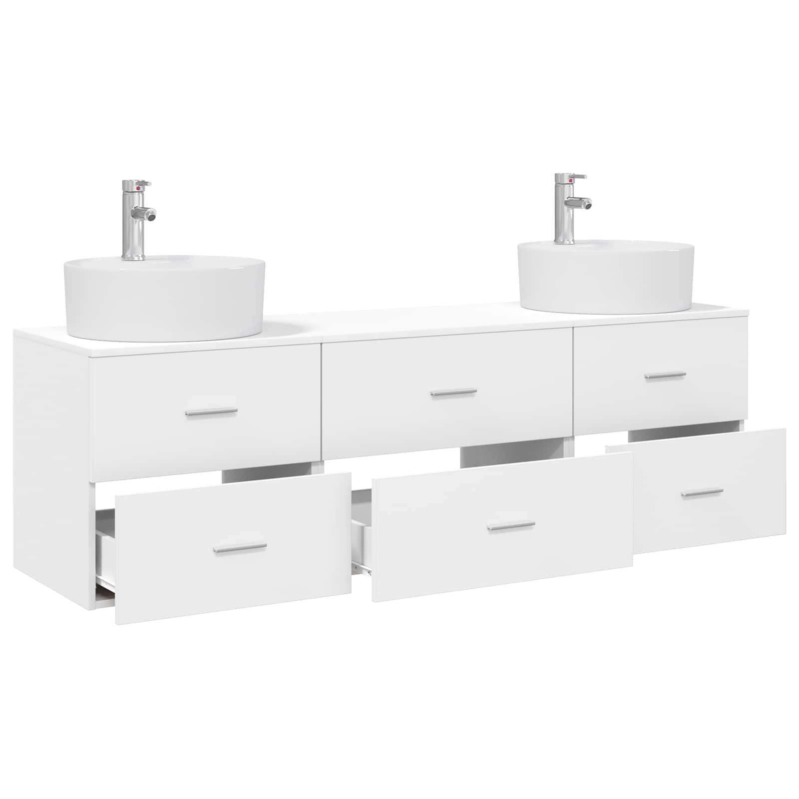 Ensemble d'armoire de salle de bain 3 pc Blanc