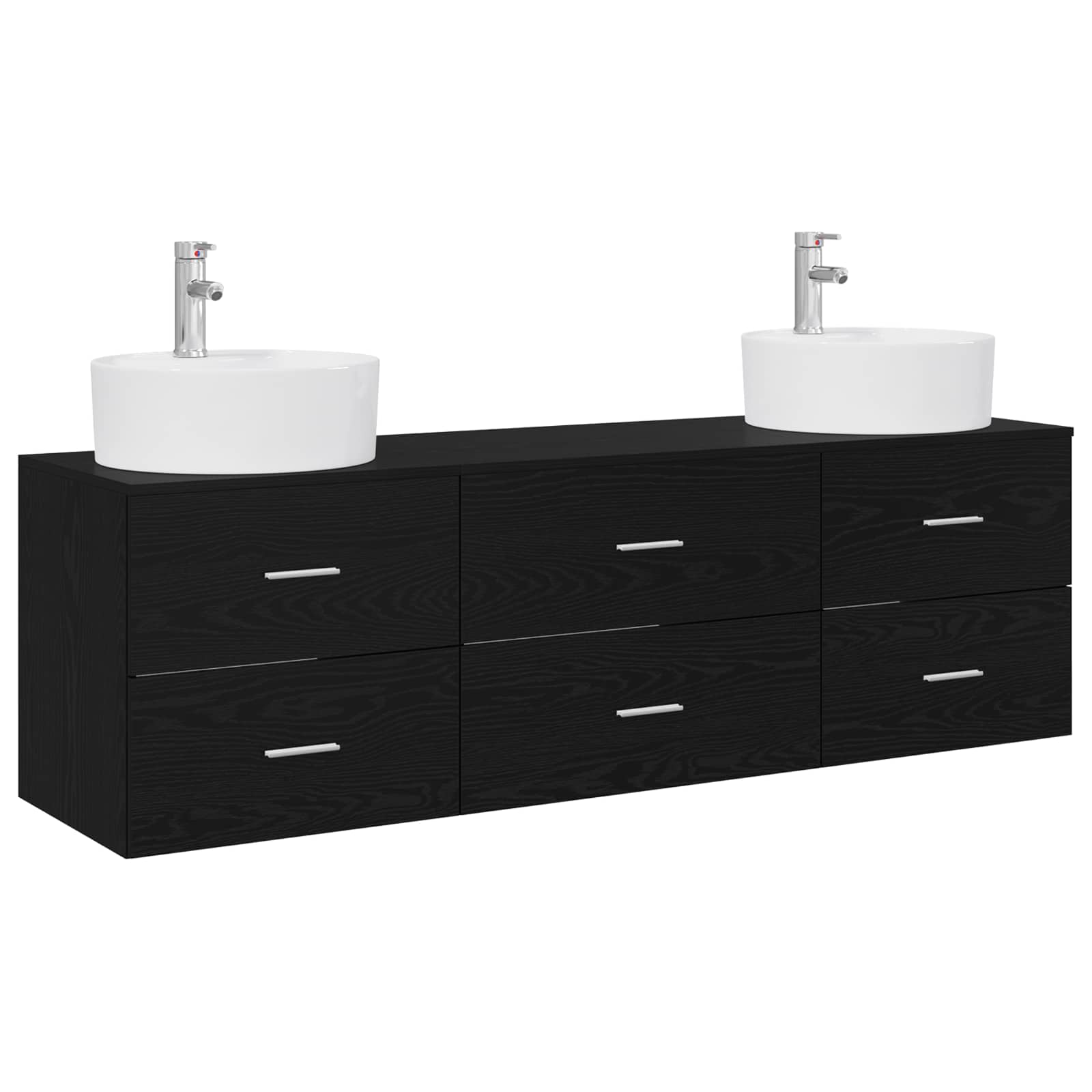 Ensemble d'armoire de salle de bain 3 pc Noir